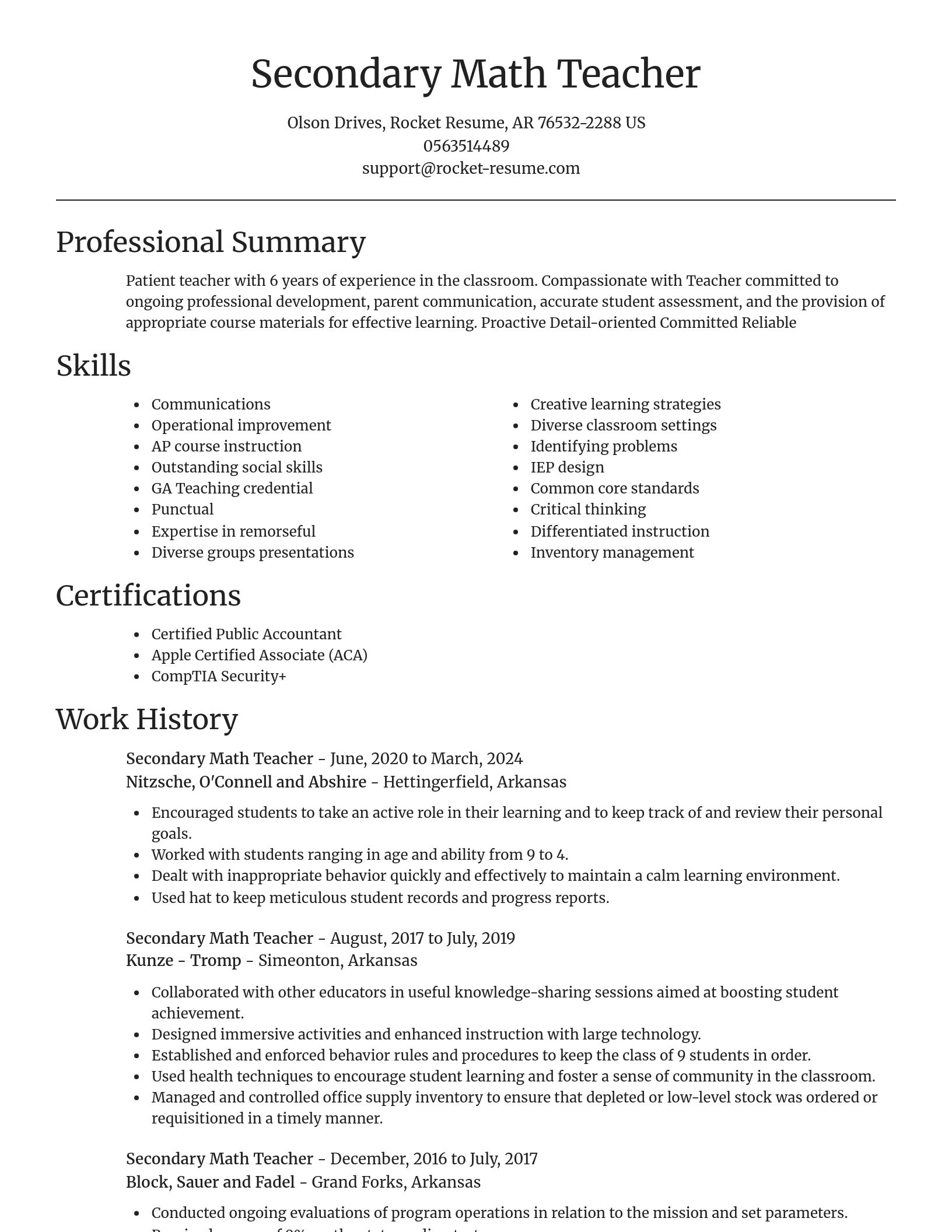 Focal Point resume template