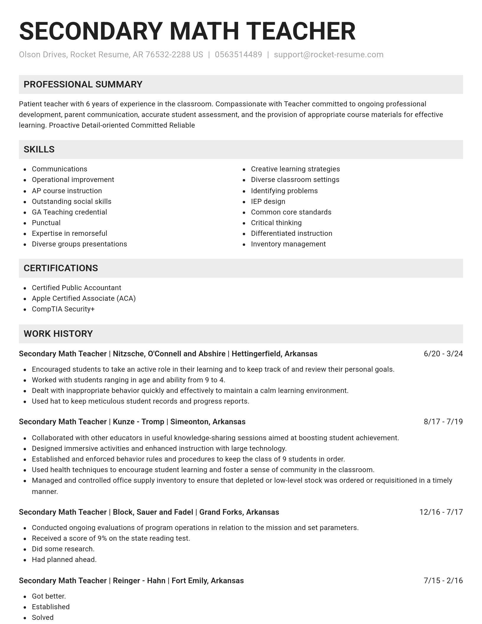 Genius resume template