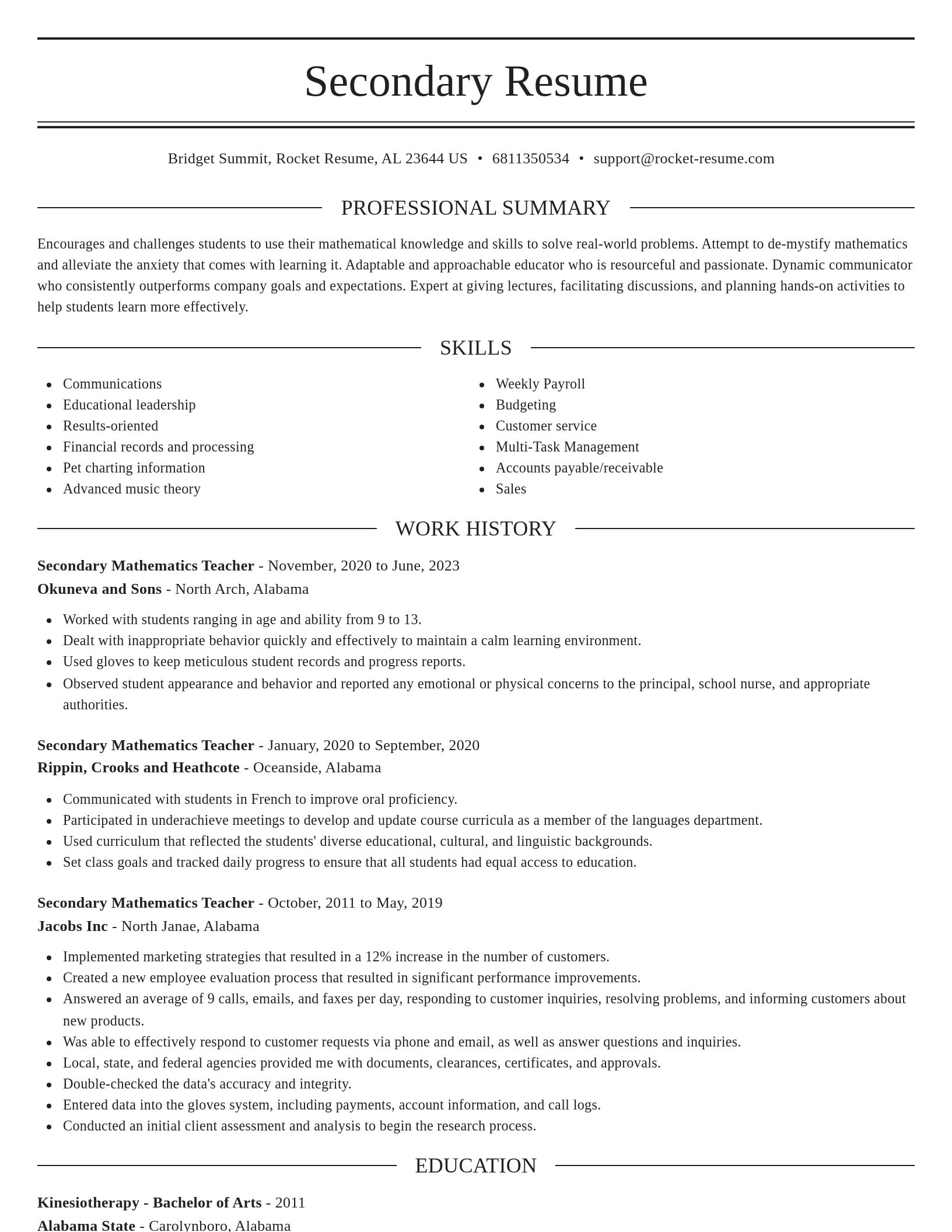 Elegant resume template