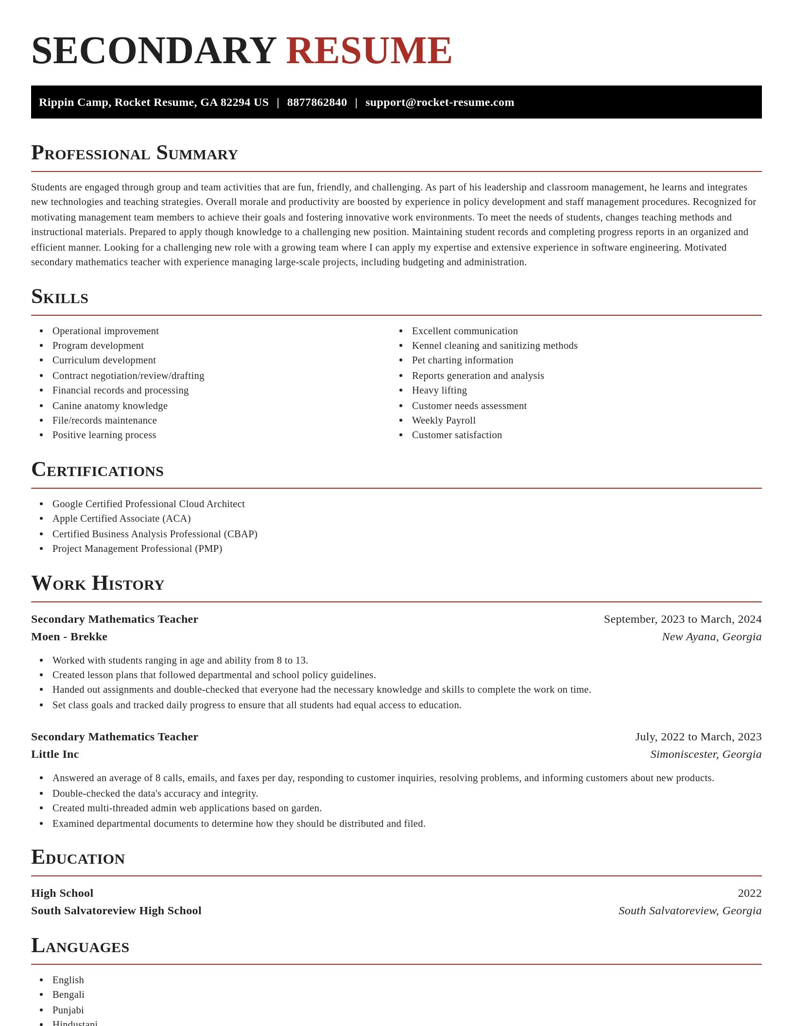 Exquisite resume template