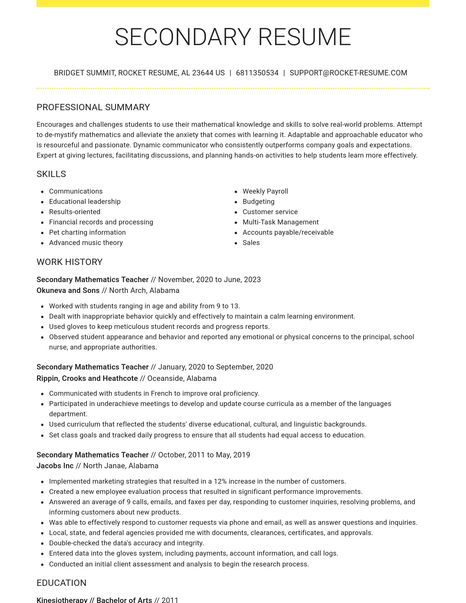 Grand resume template