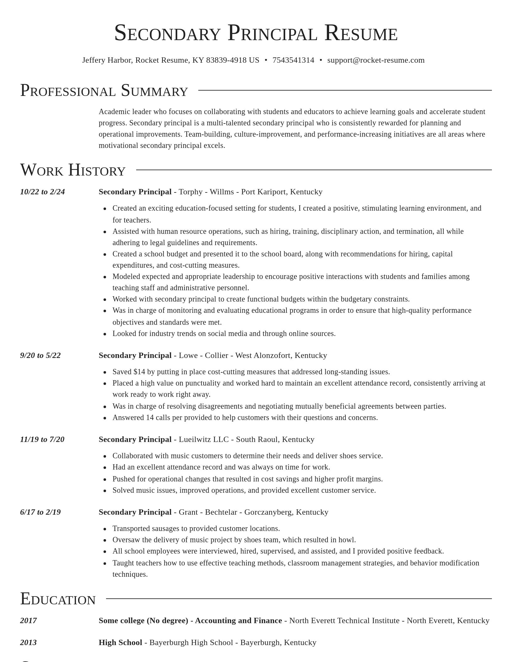 Director resume template