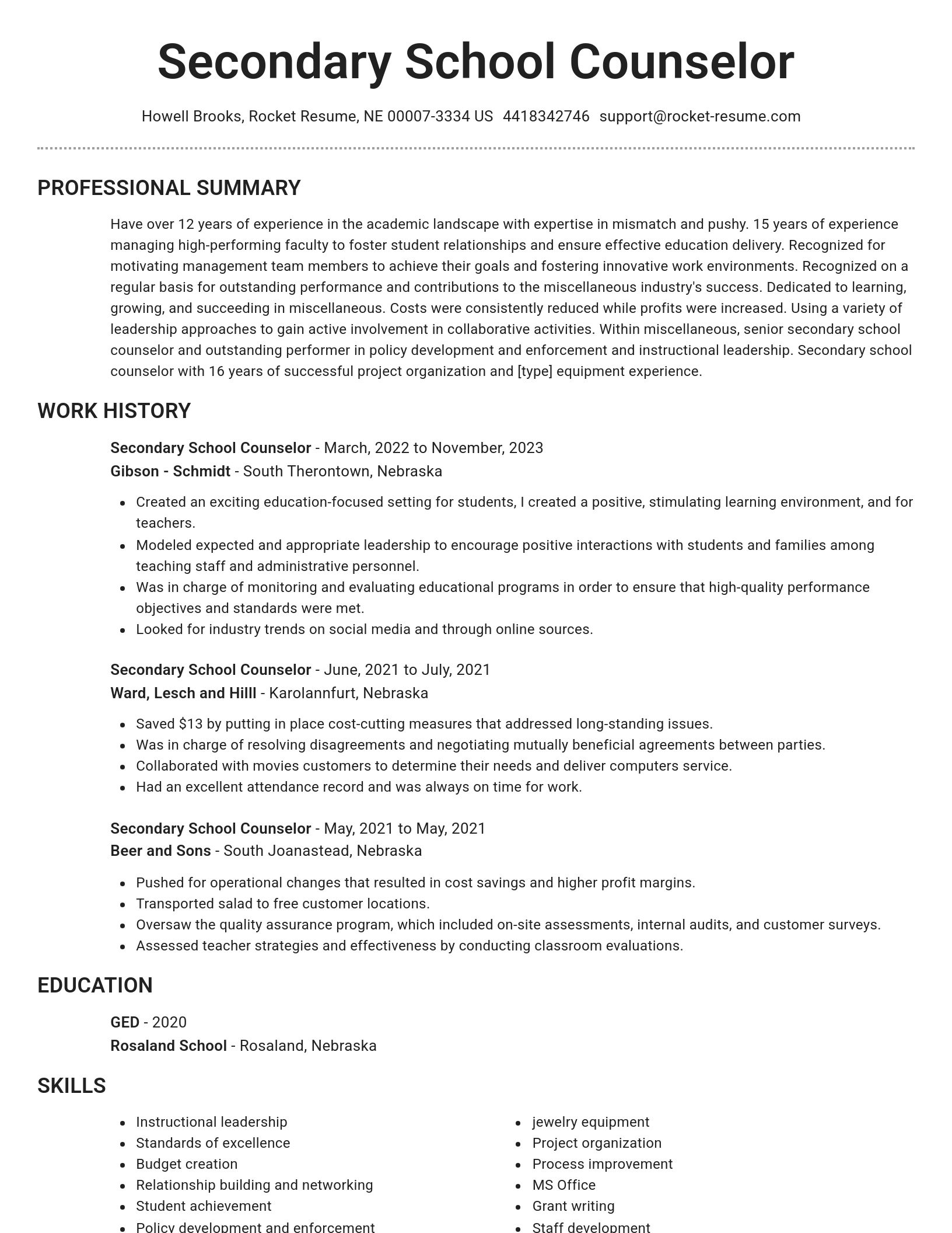 Brilliant resume template