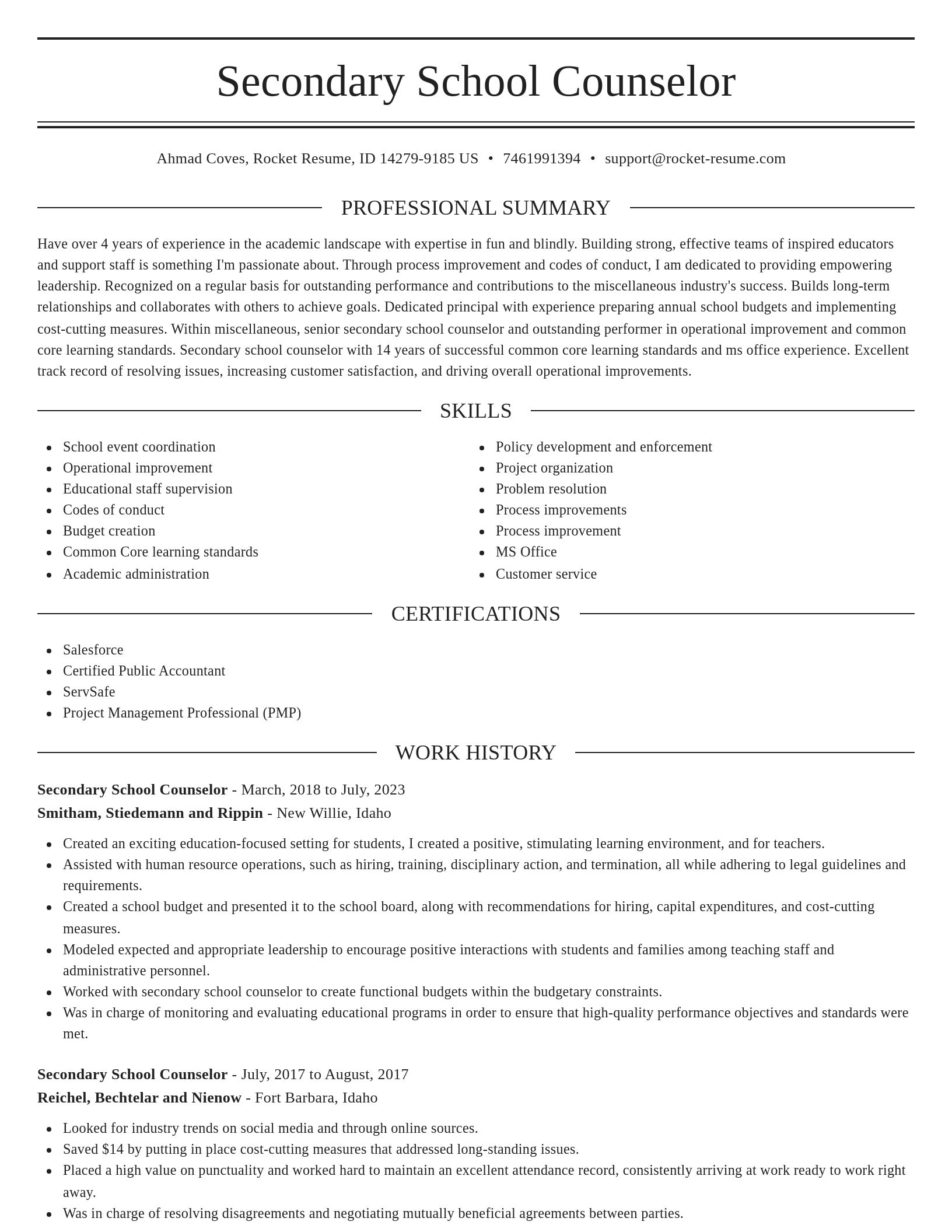 Elegant resume template