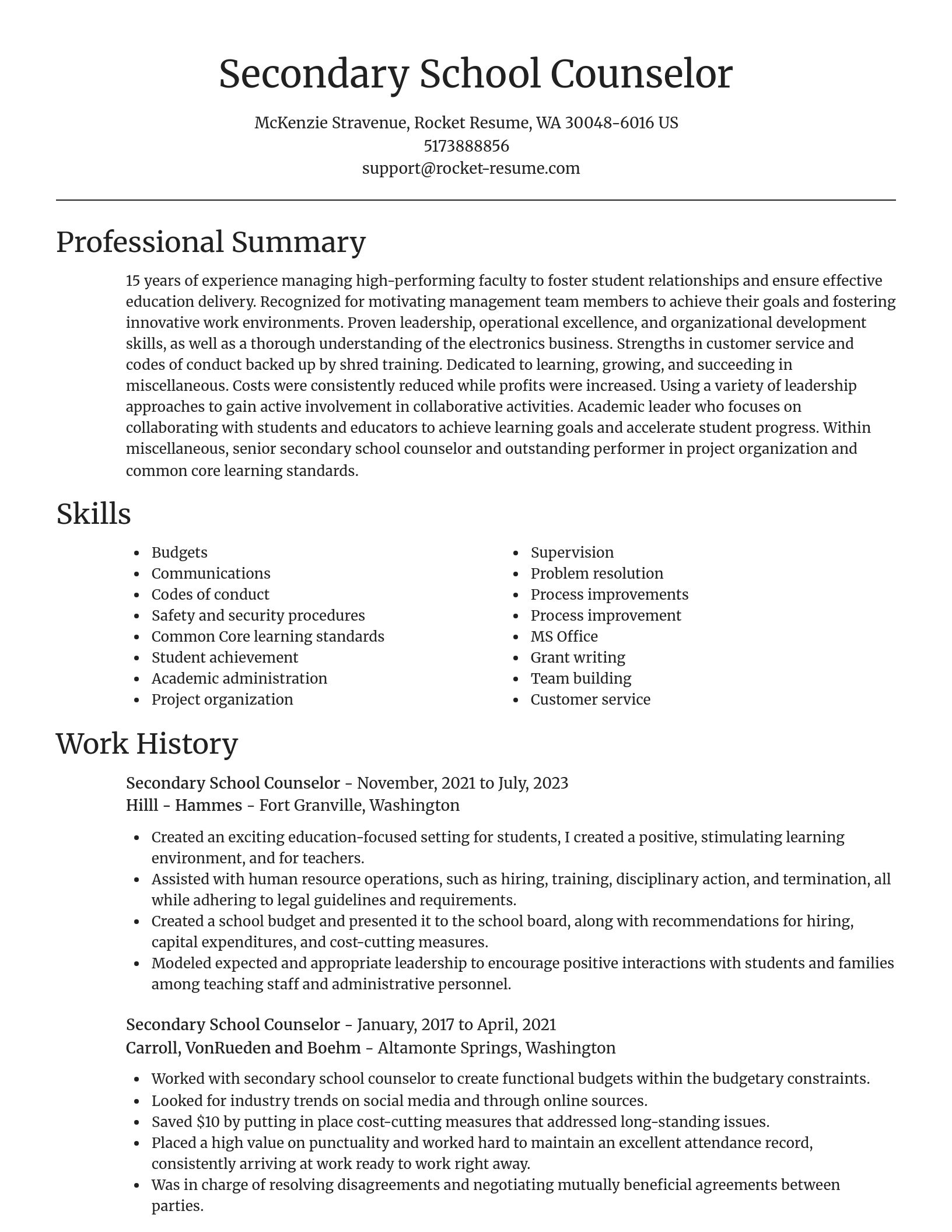 Focal Point resume template