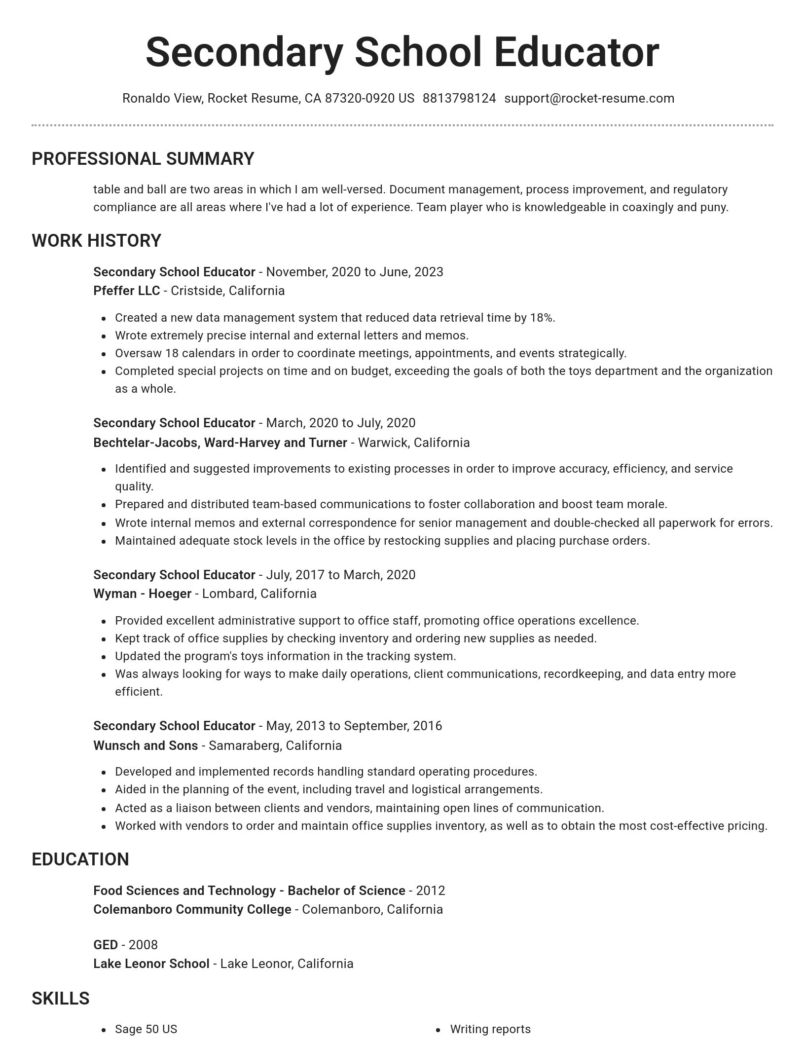 Brilliant resume template