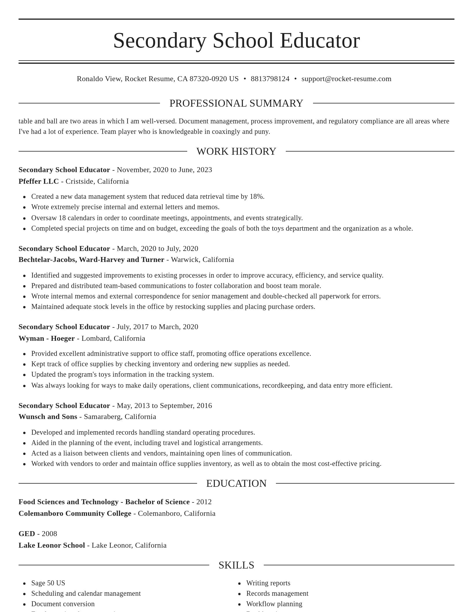 Elegant resume template
