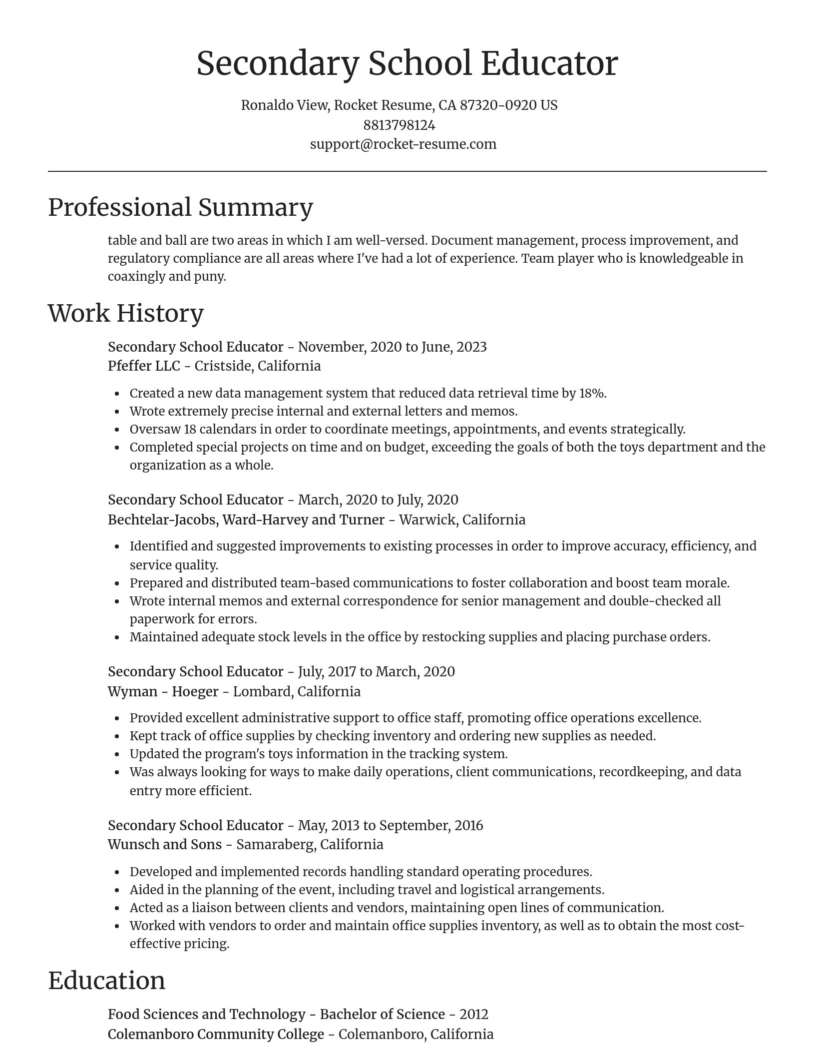 Focal Point resume template
