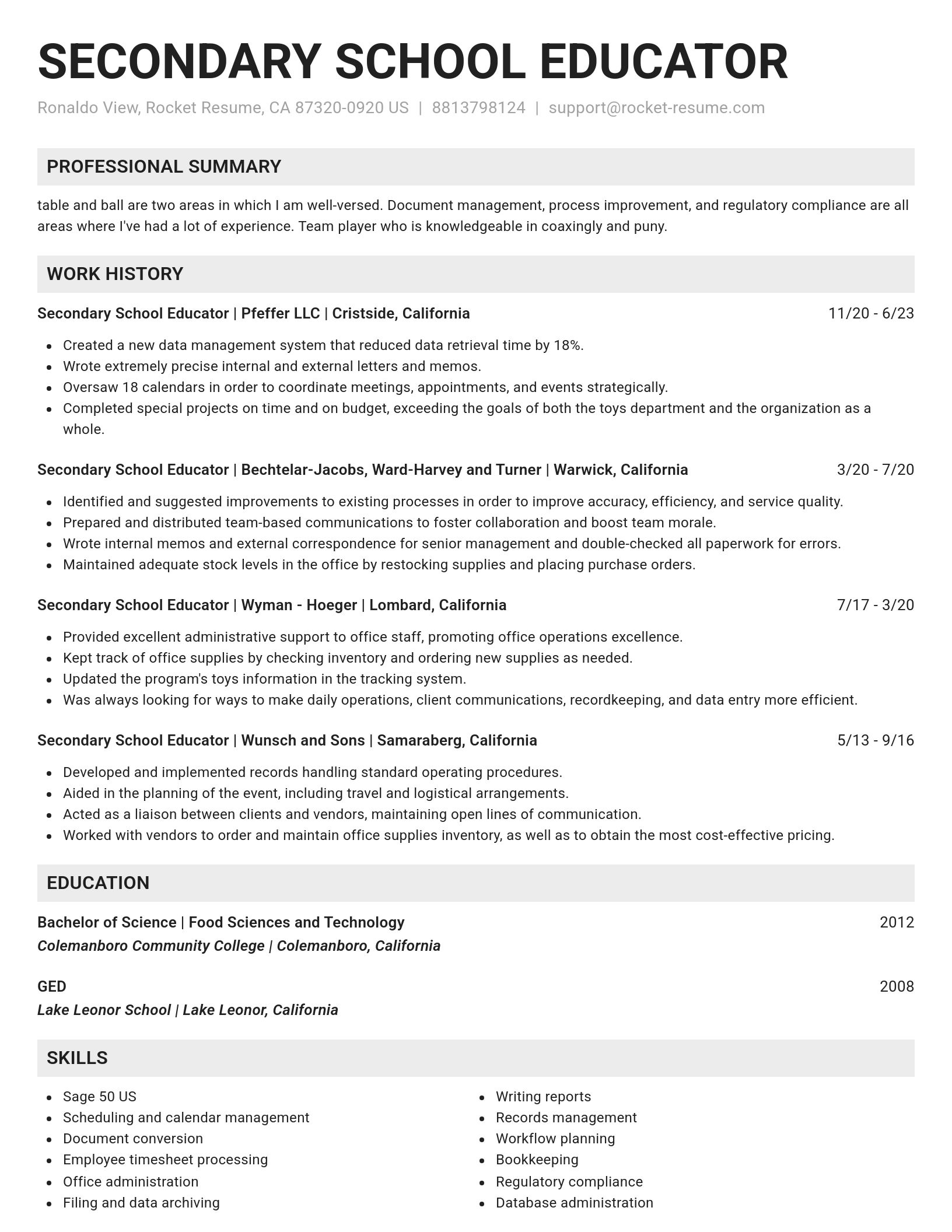 Genius resume template