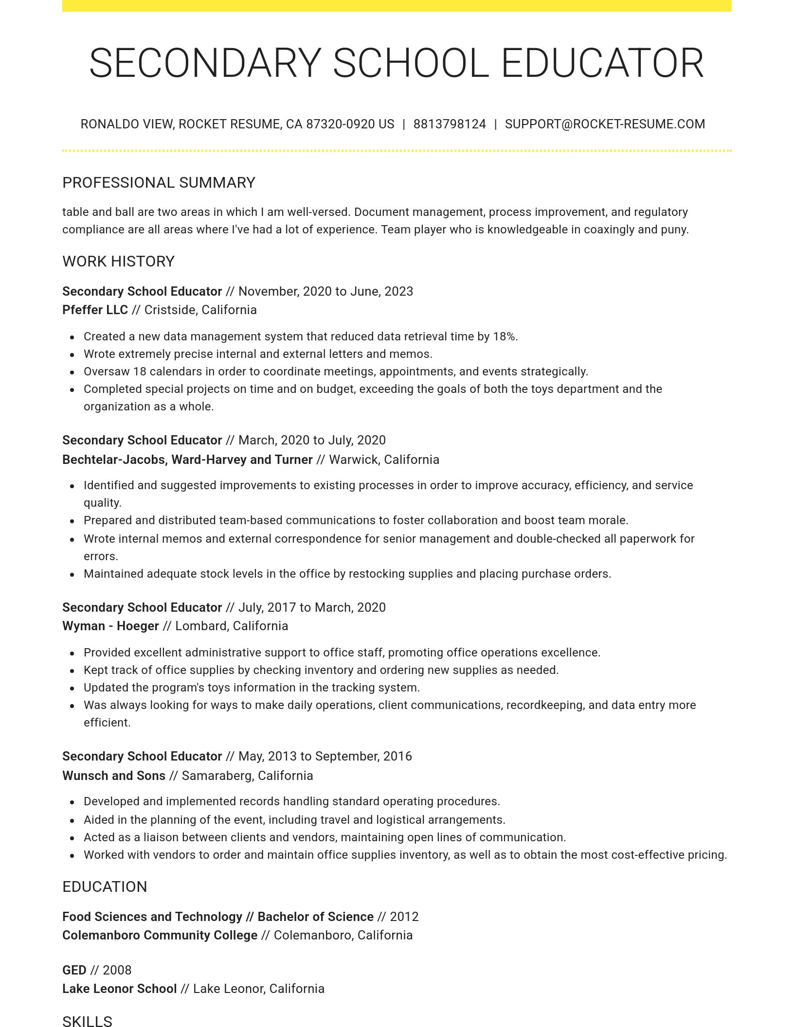 Grand resume template