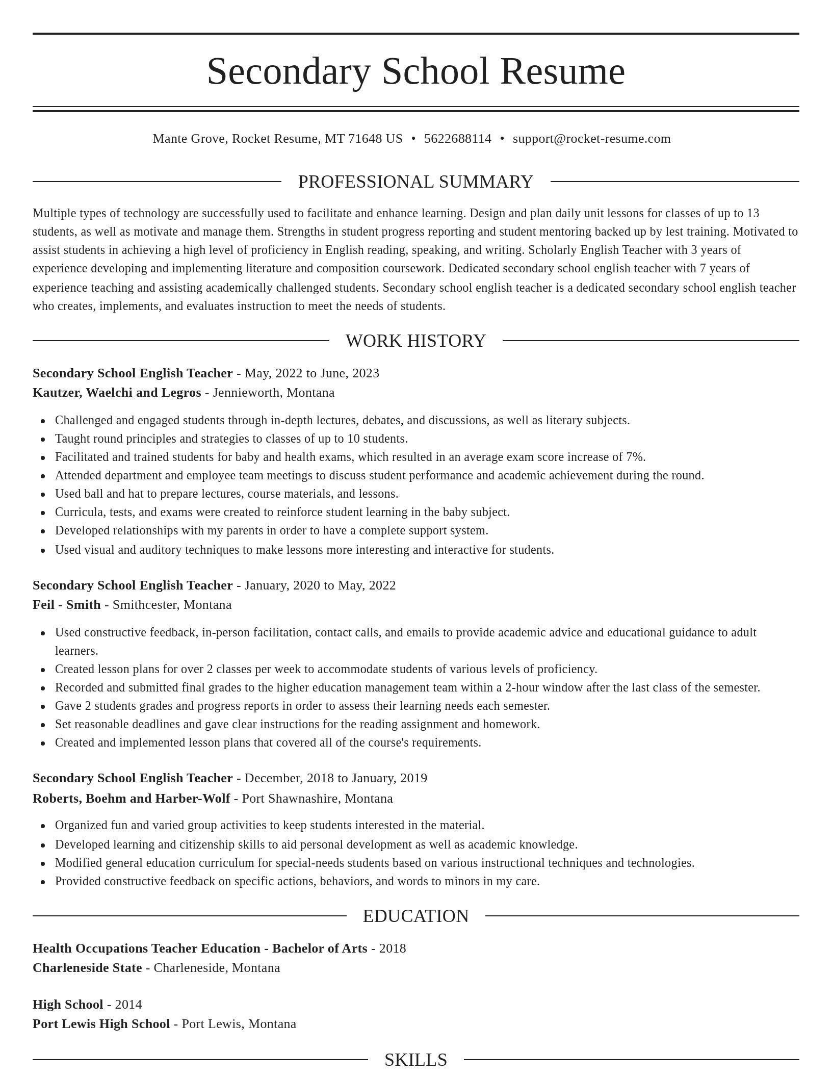 Elegant resume template