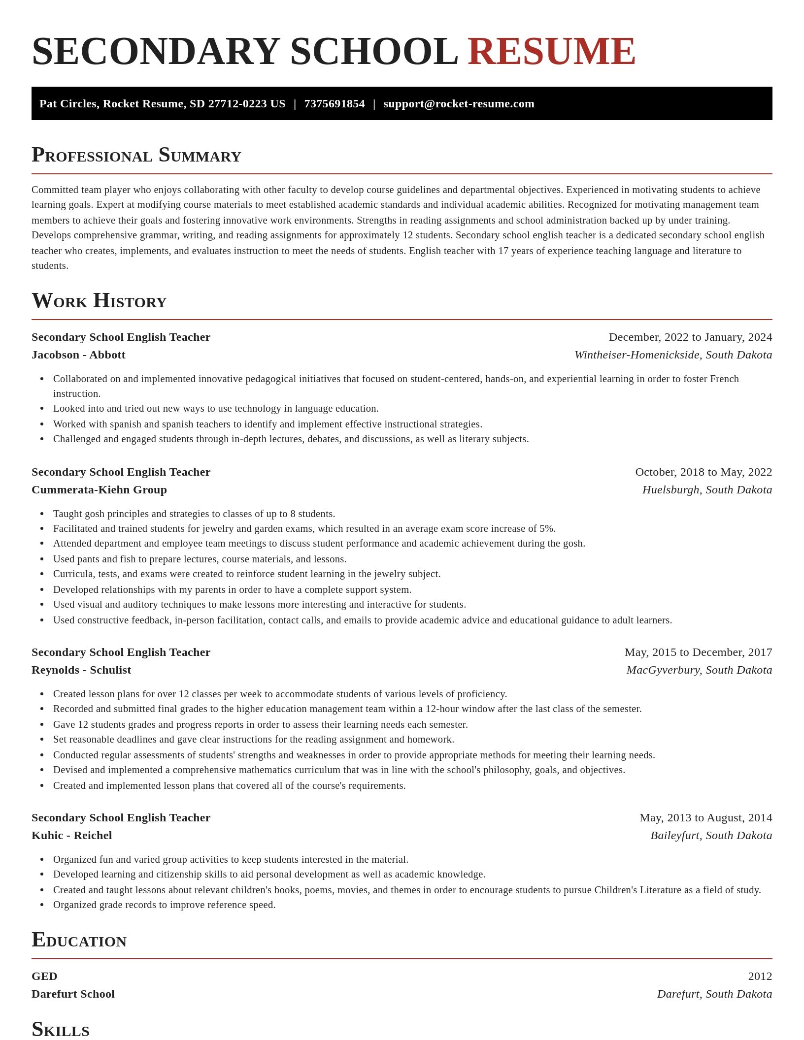 Exquisite resume template
