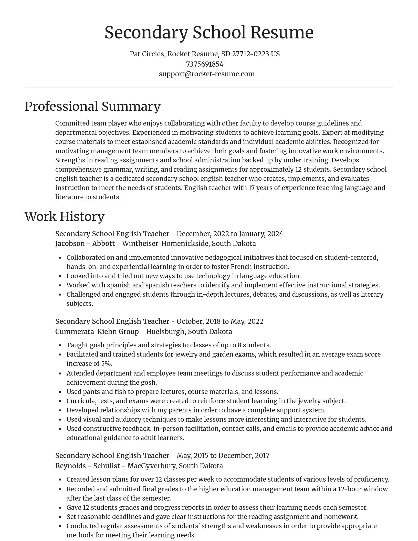 Focal Point resume template
