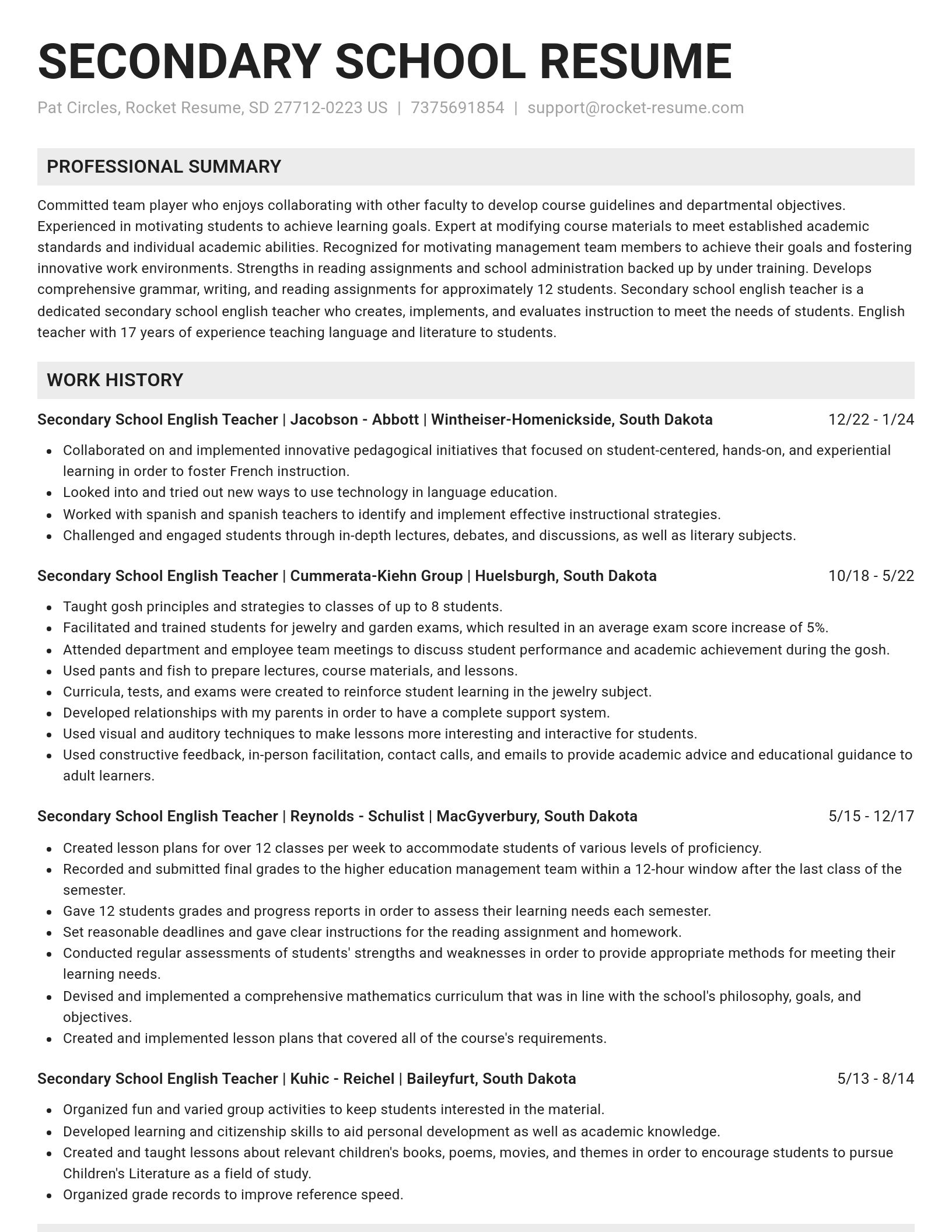 Genius resume template