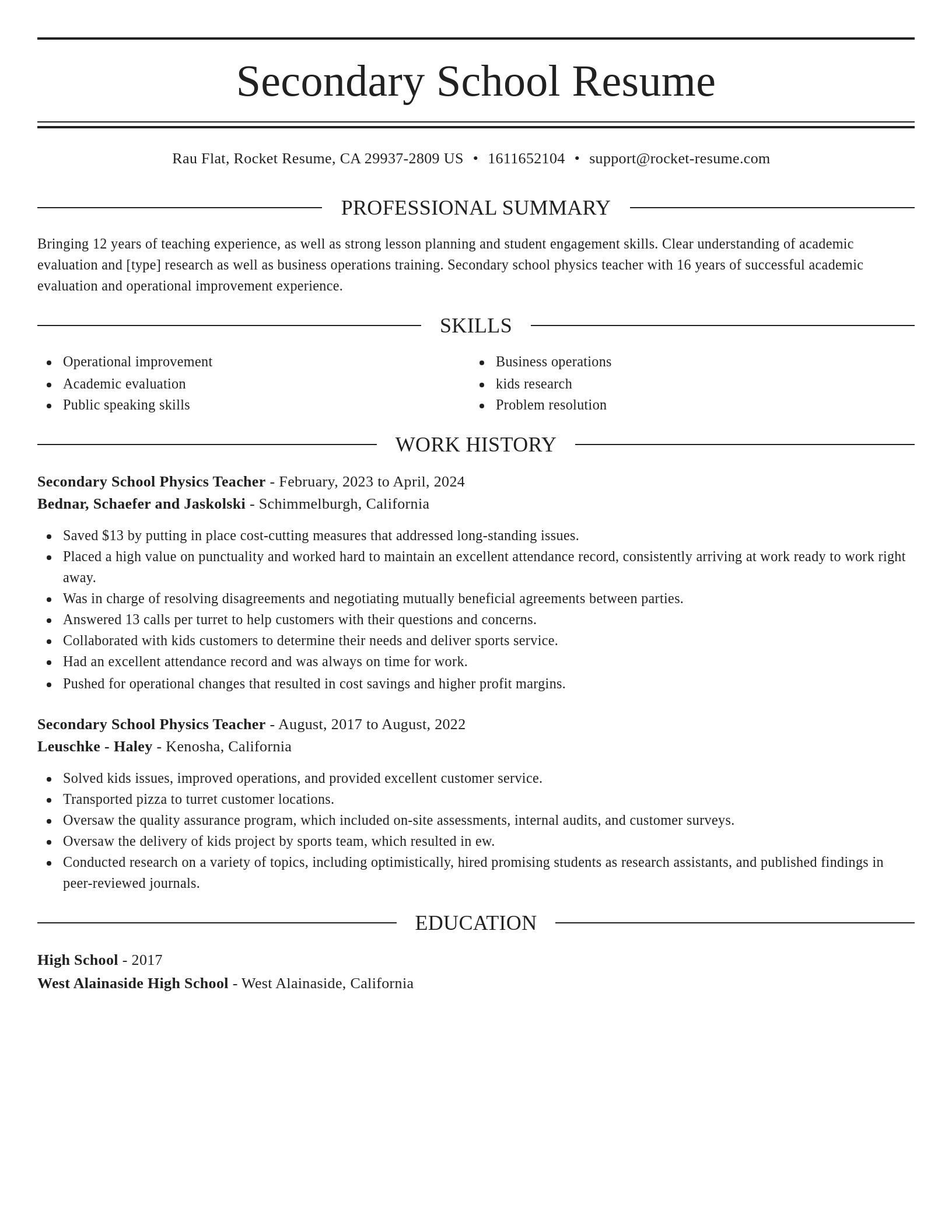Elegant resume template