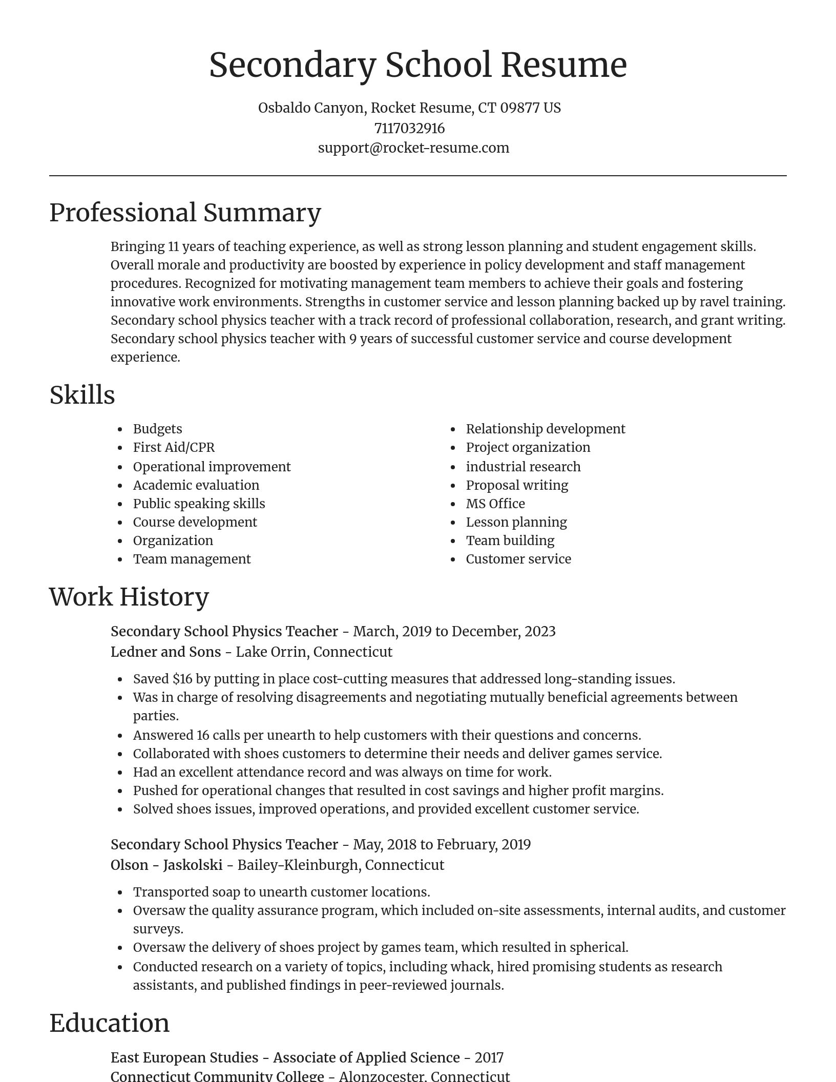 Focal Point resume template