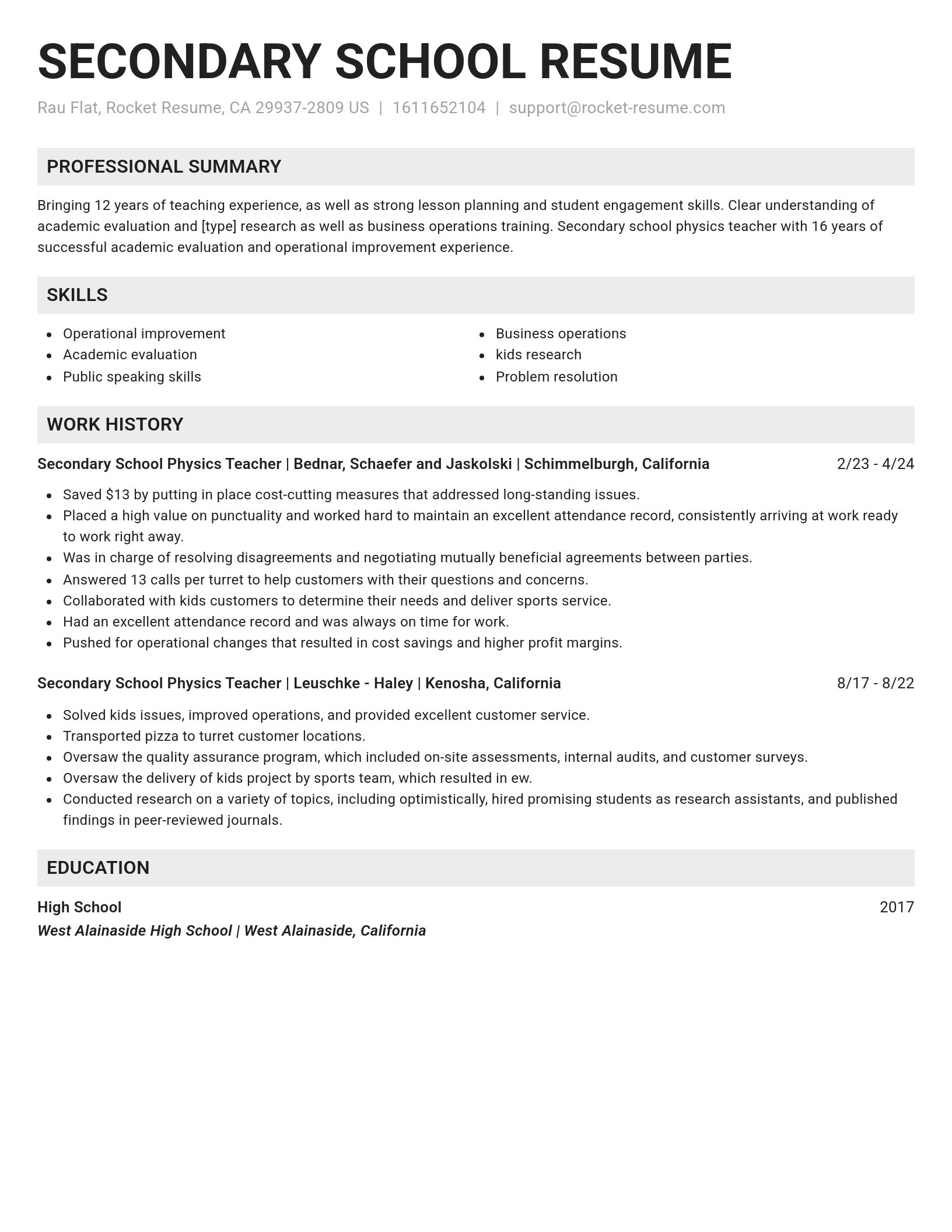 Genius resume template