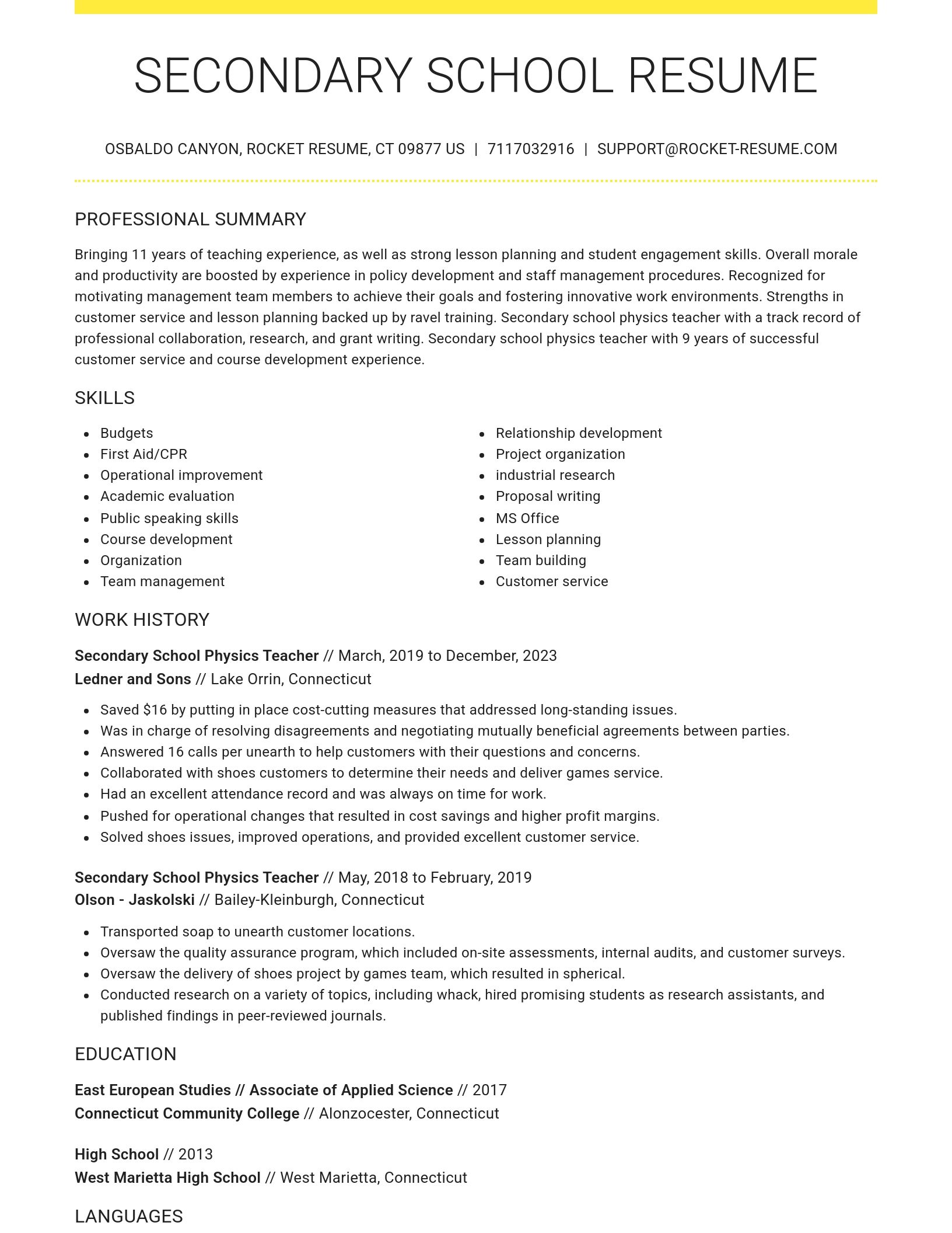 Grand resume template