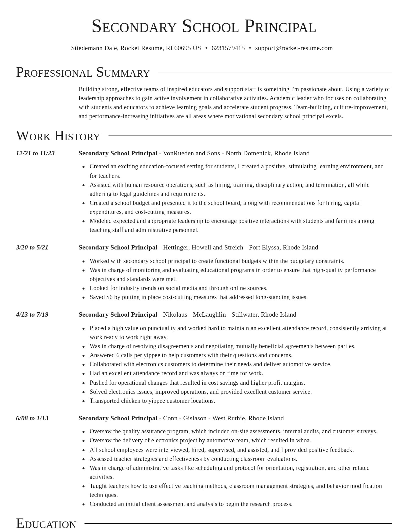 Director resume template