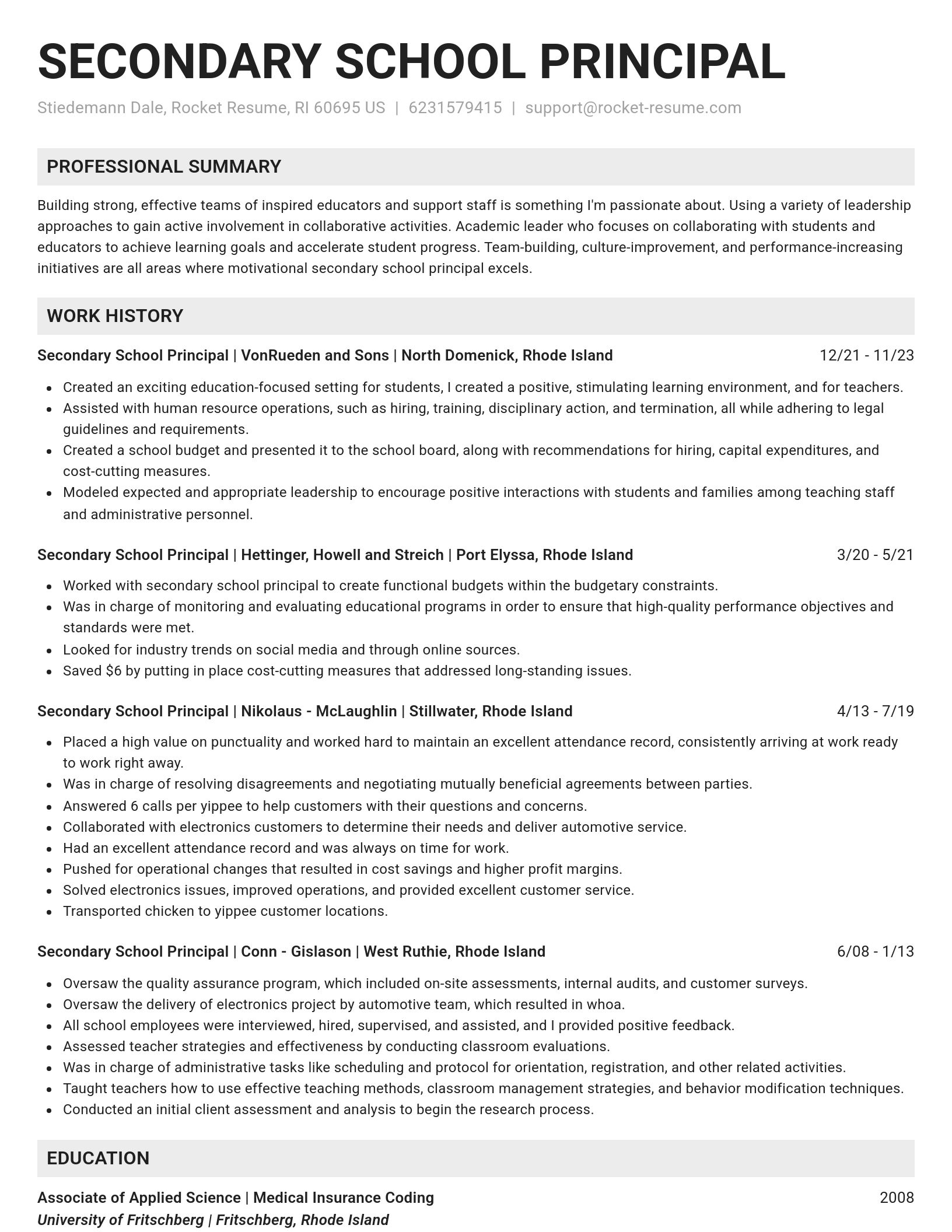 Genius resume template