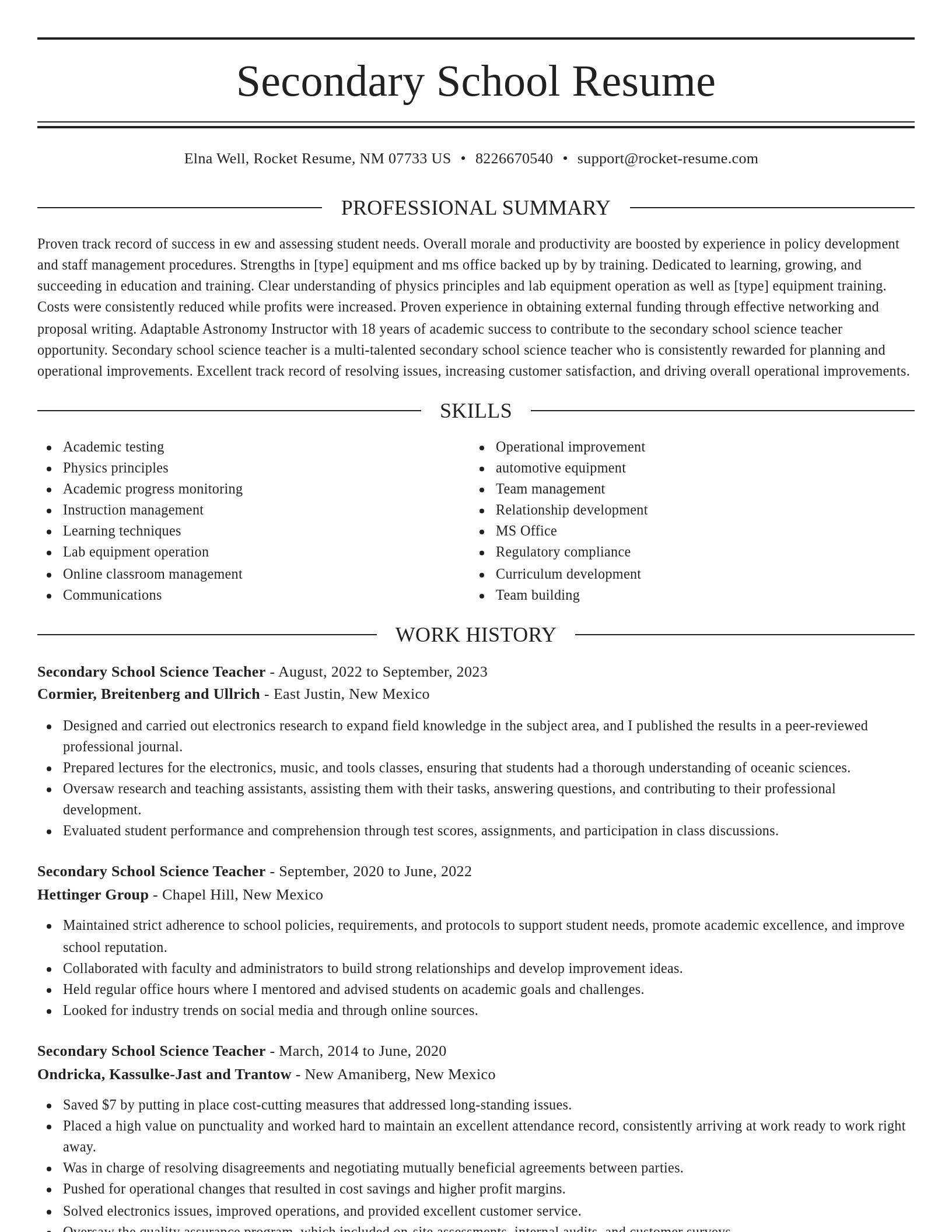 Elegant resume template