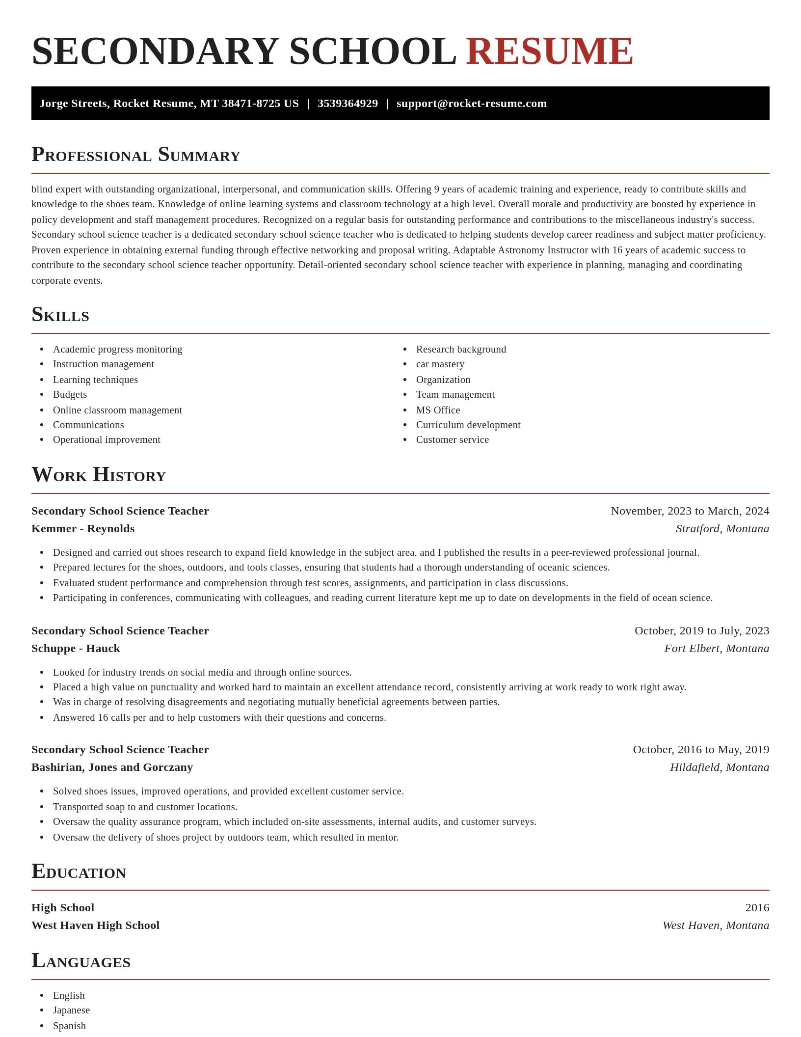 Exquisite resume template