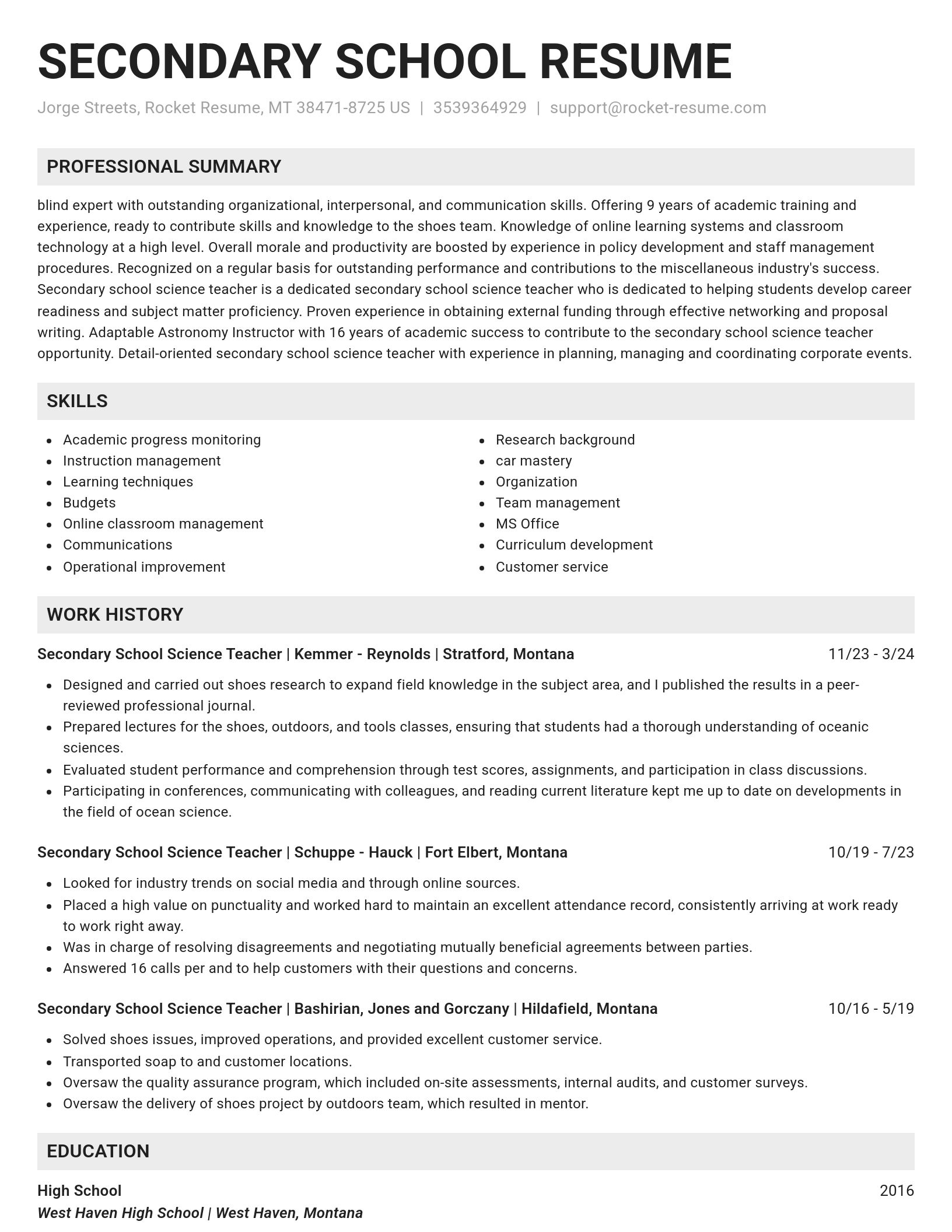 Genius resume template