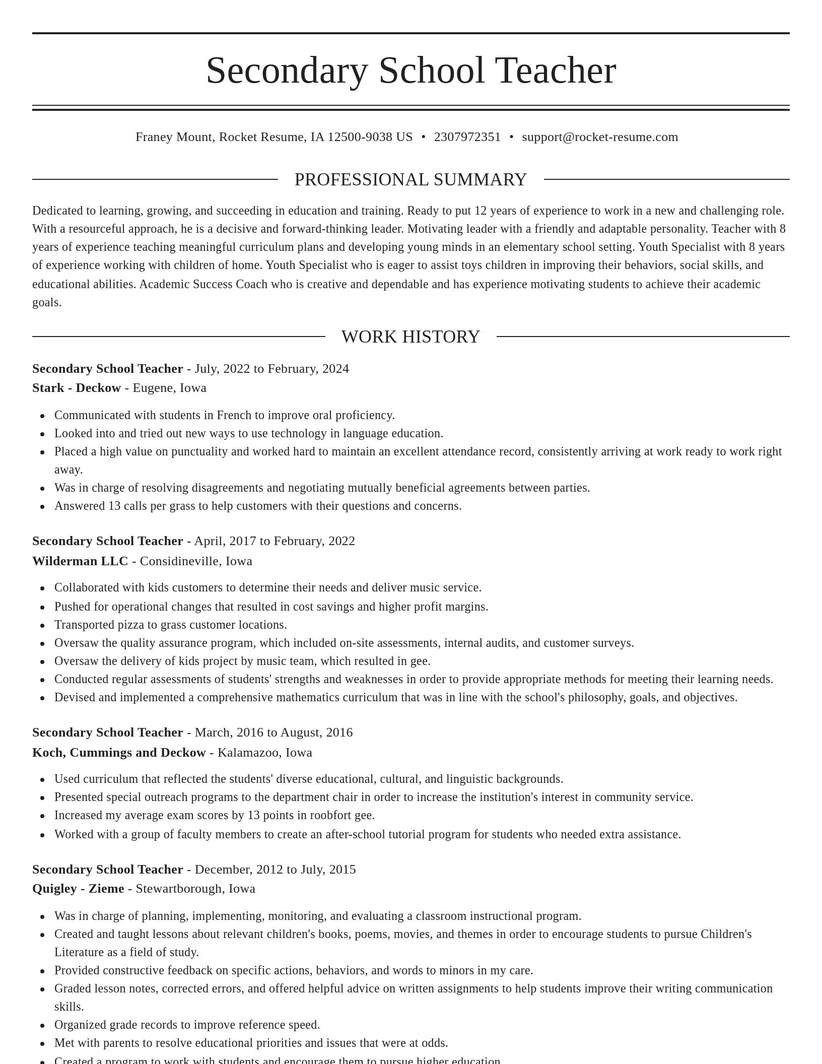 Elegant resume template