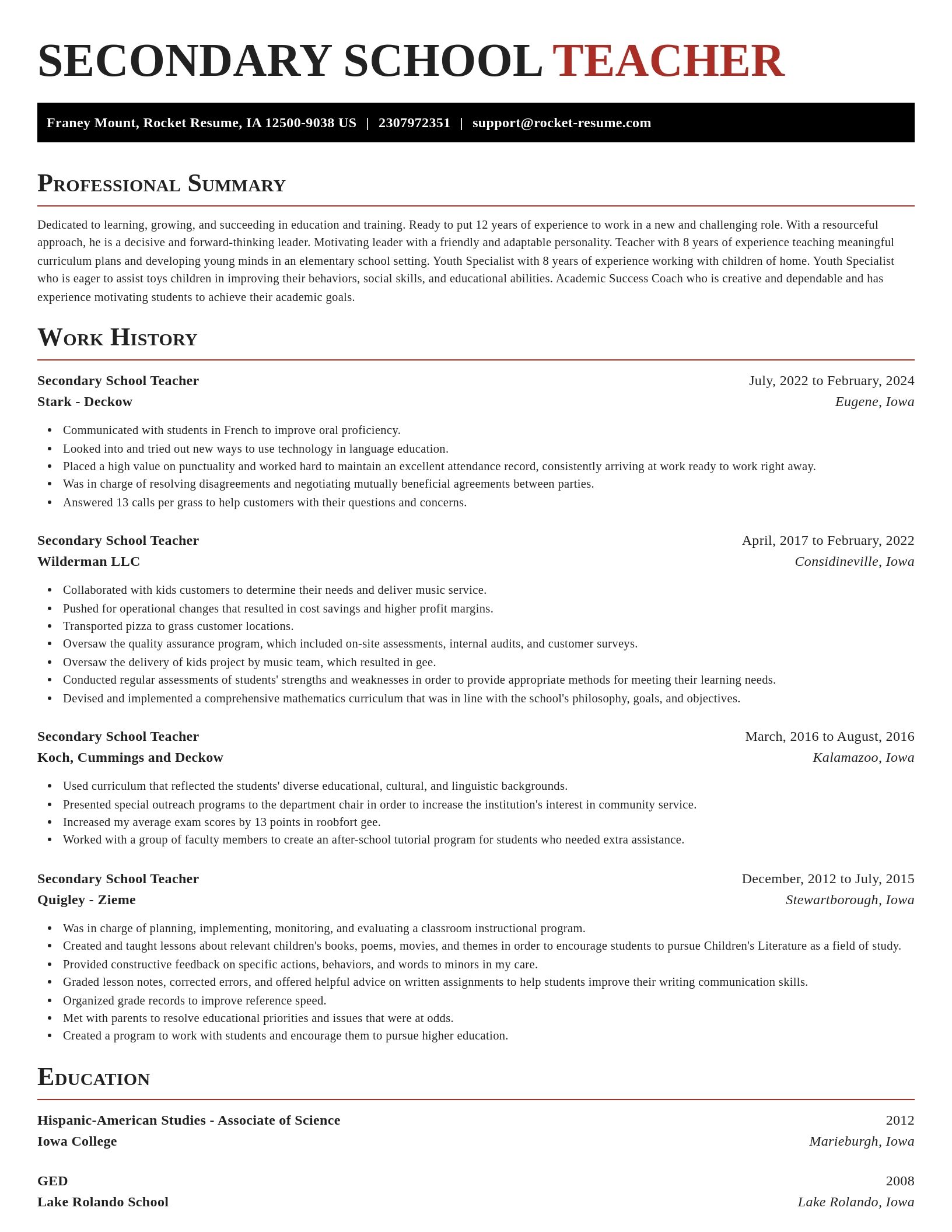 Exquisite resume template