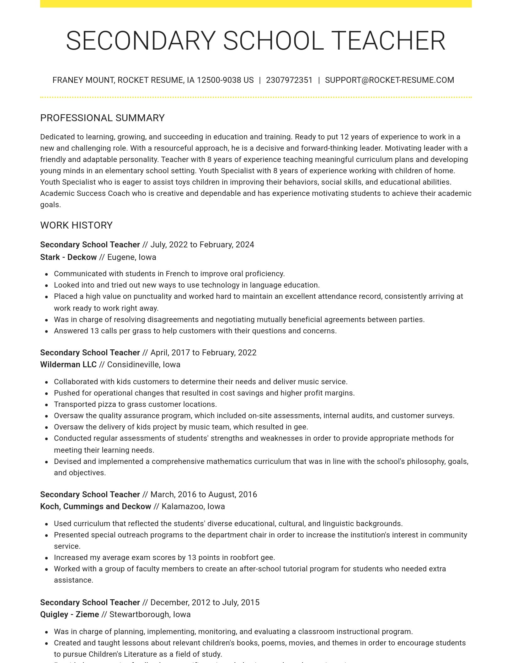 Grand resume template