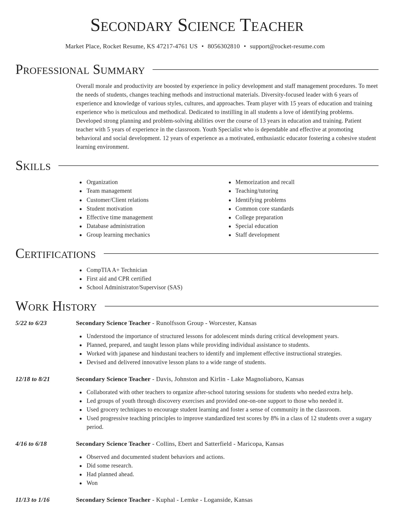 Director resume template