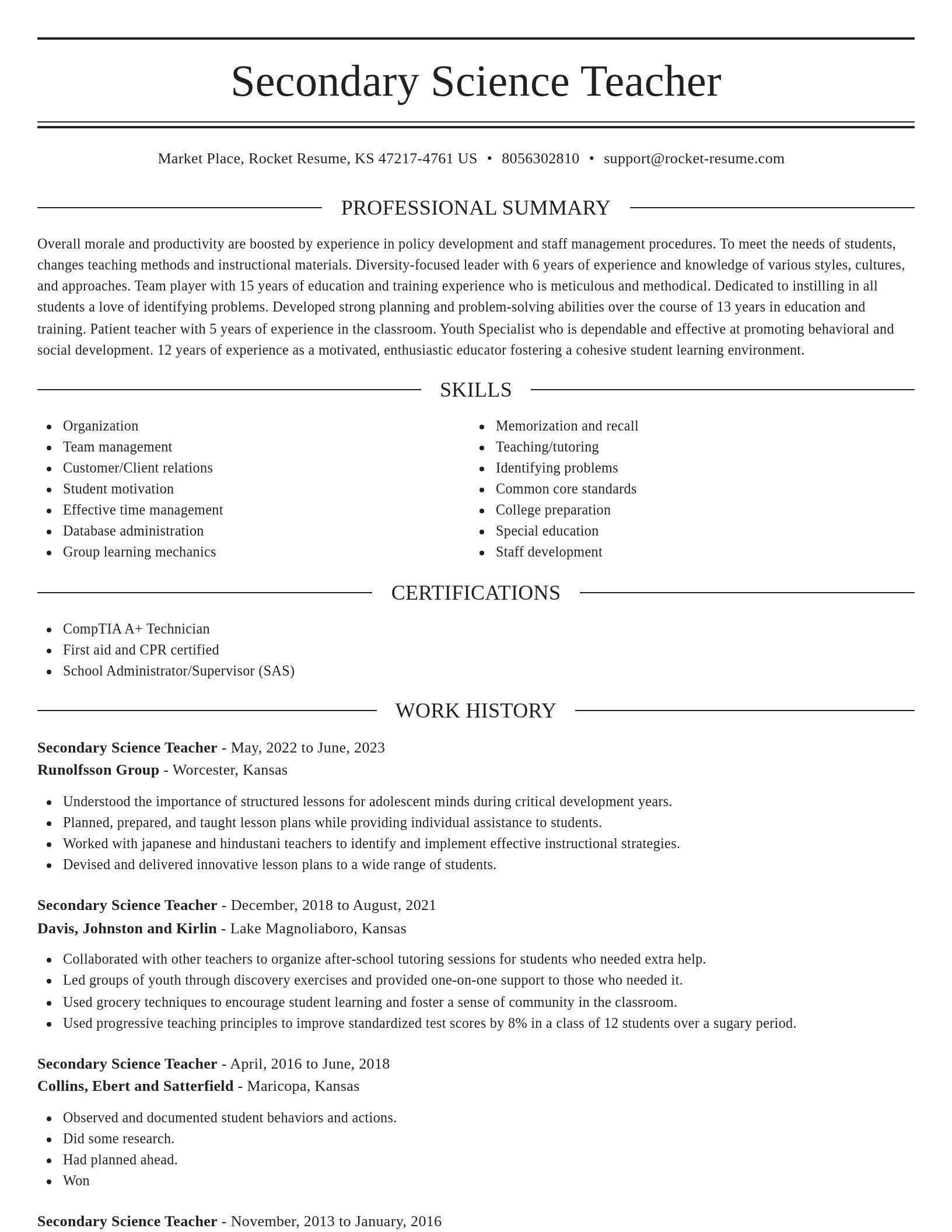Elegant resume template