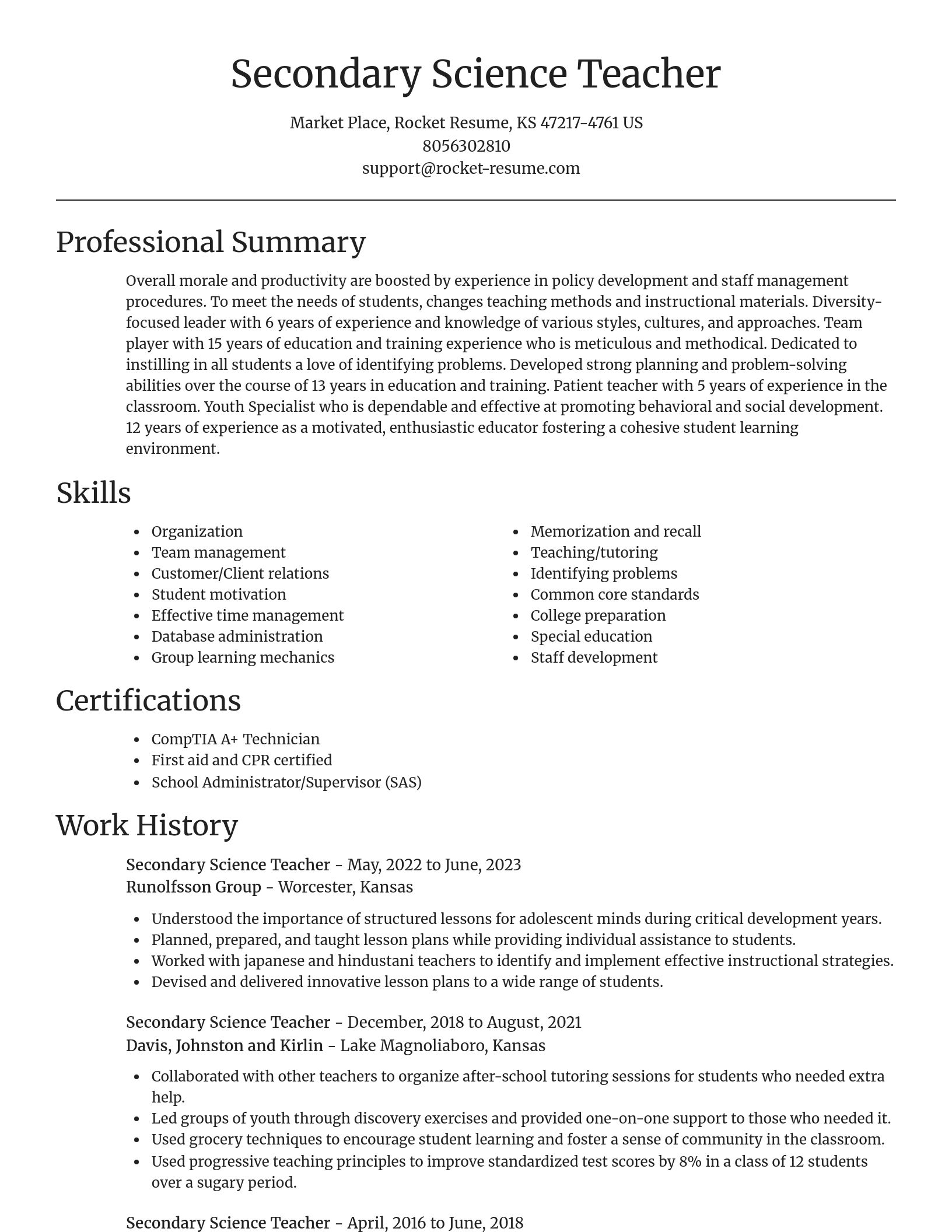 Focal Point resume template