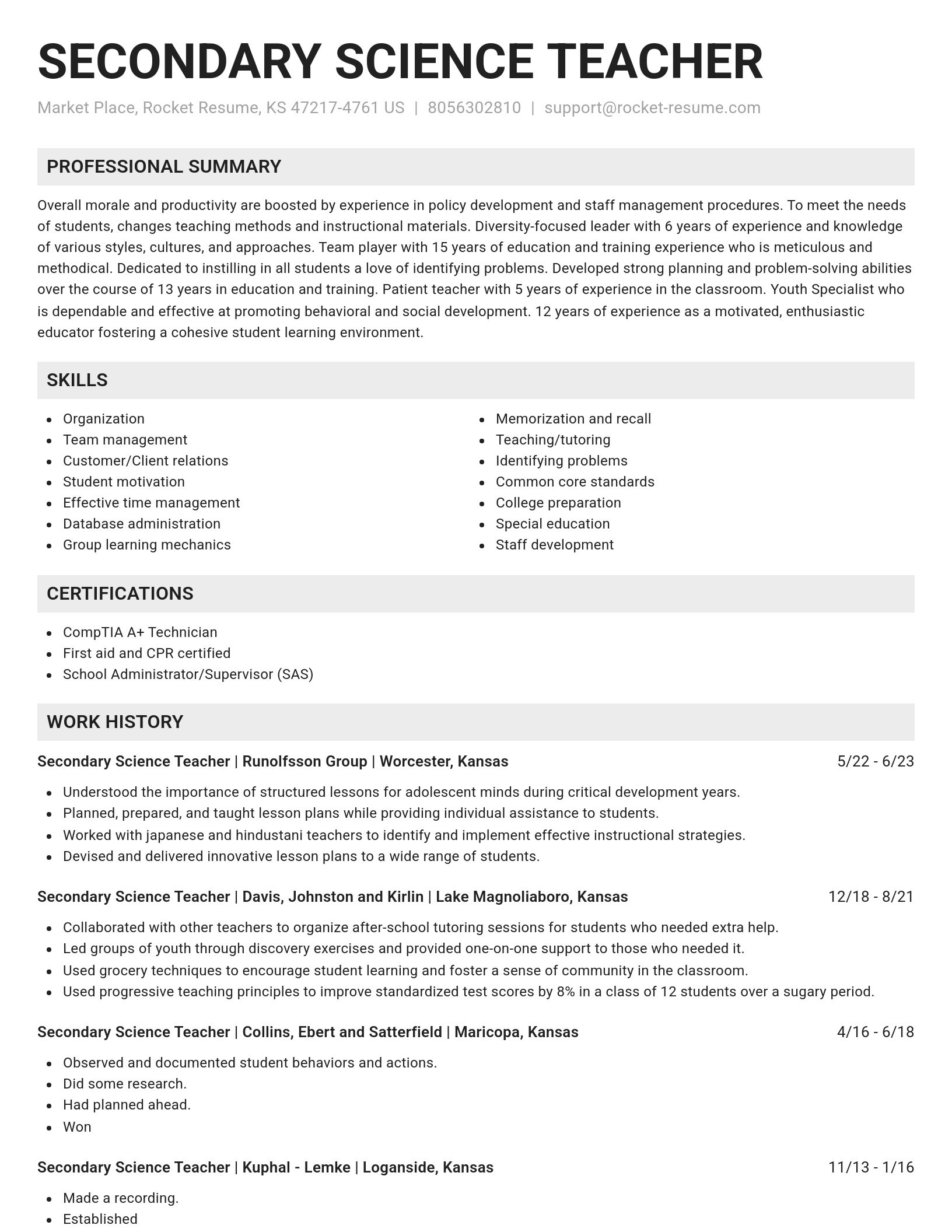 Genius resume template