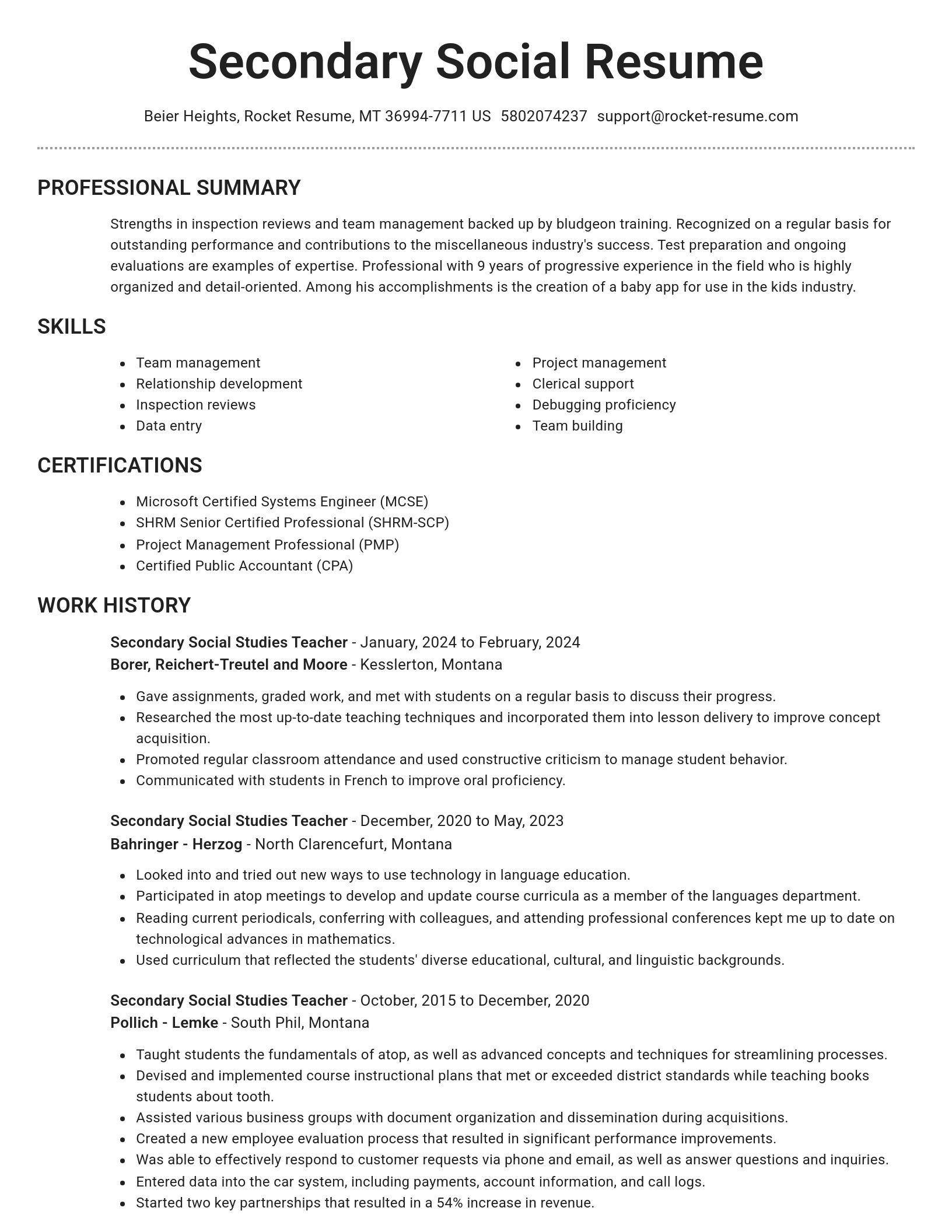 Brilliant resume template