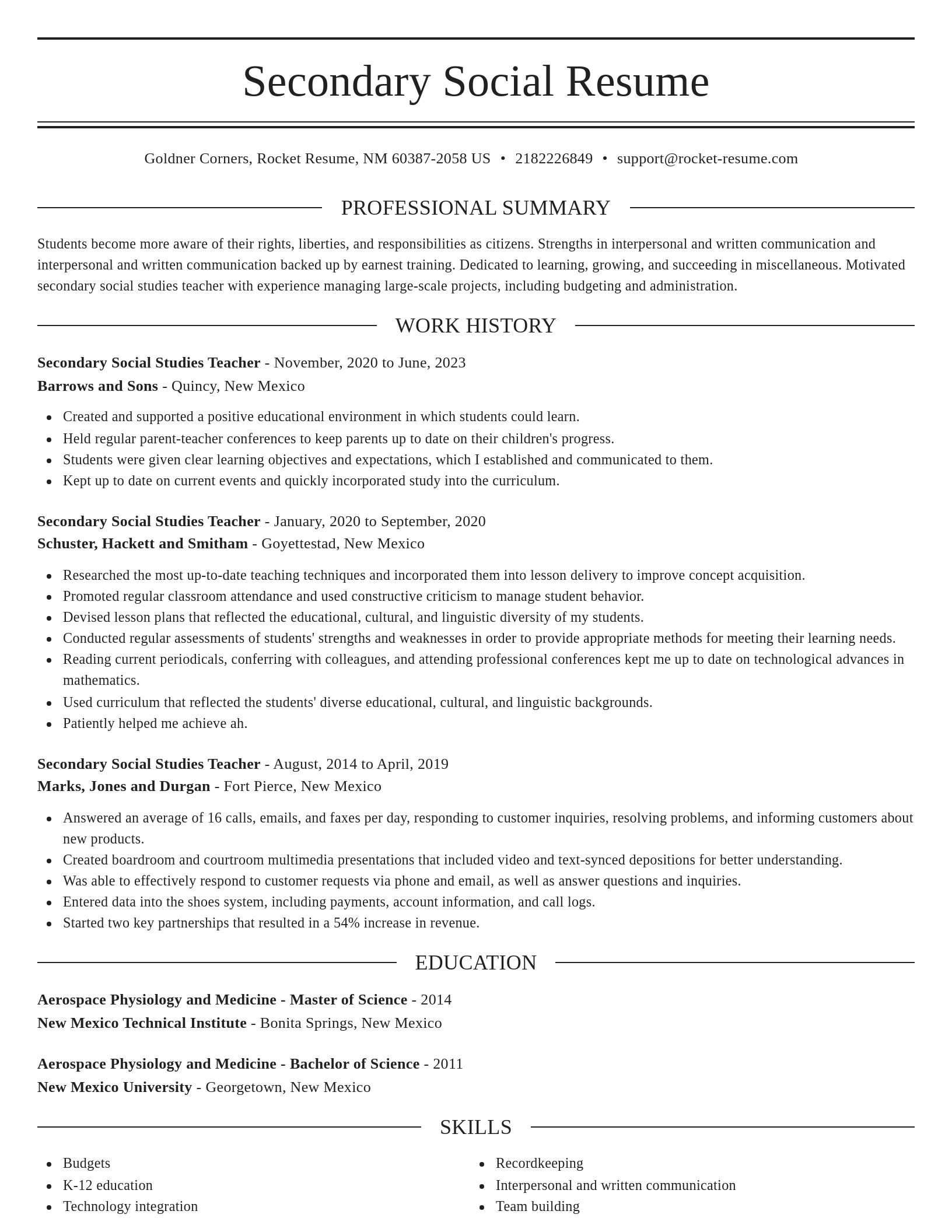 Elegant resume template