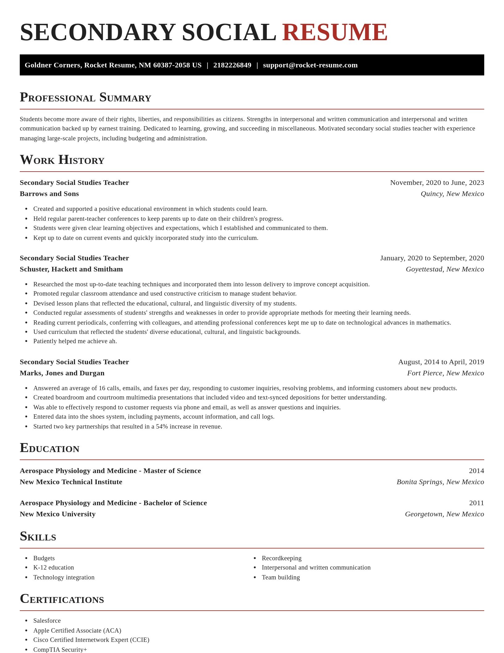 Exquisite resume template