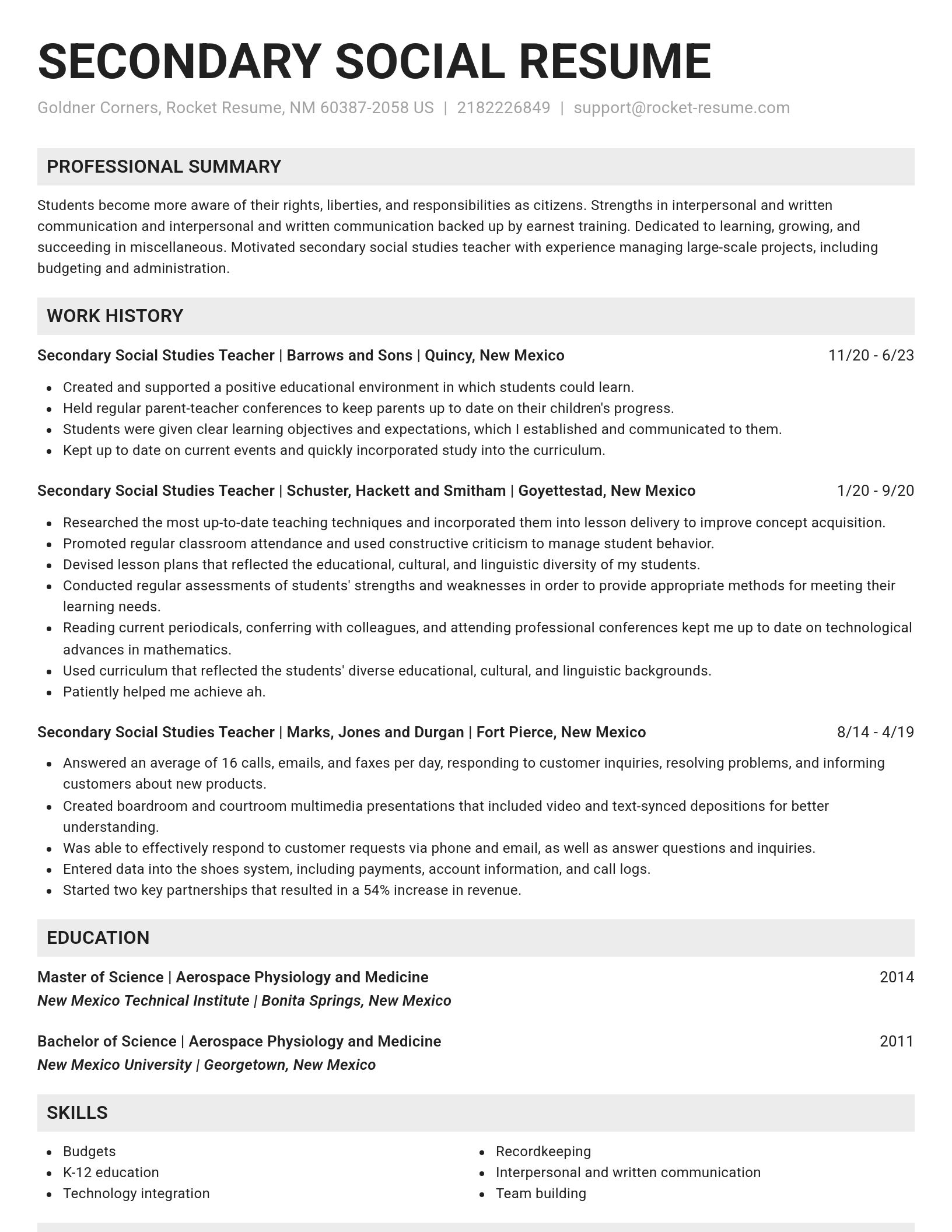 Genius resume template