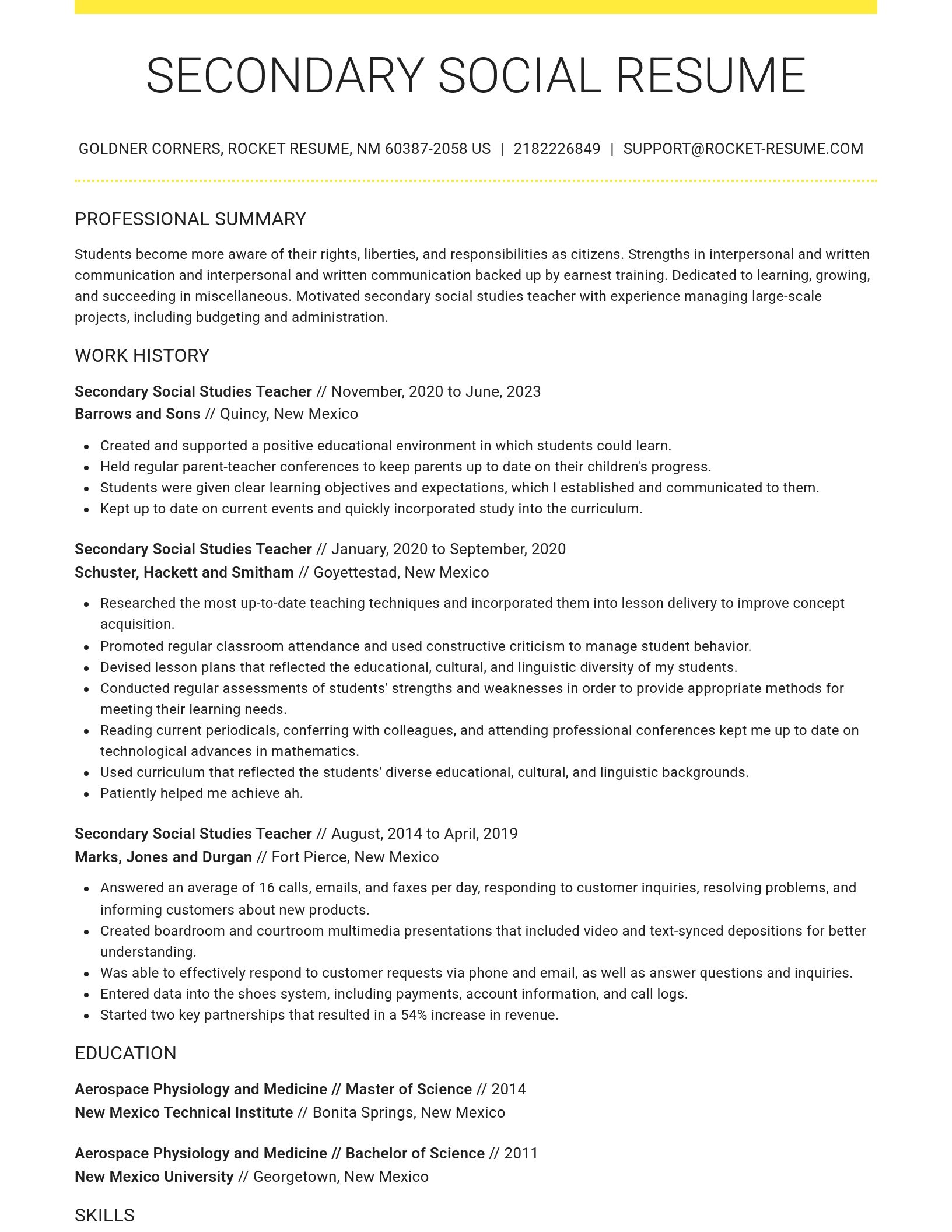 Grand resume template