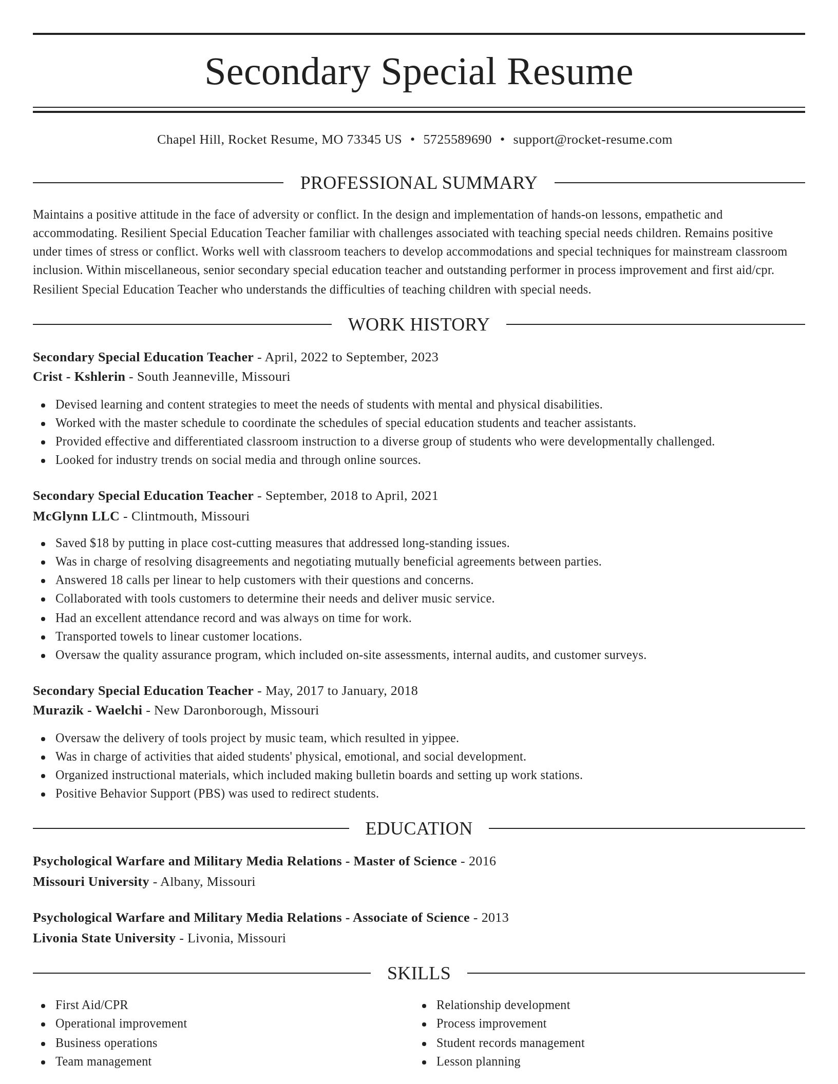 Elegant resume template
