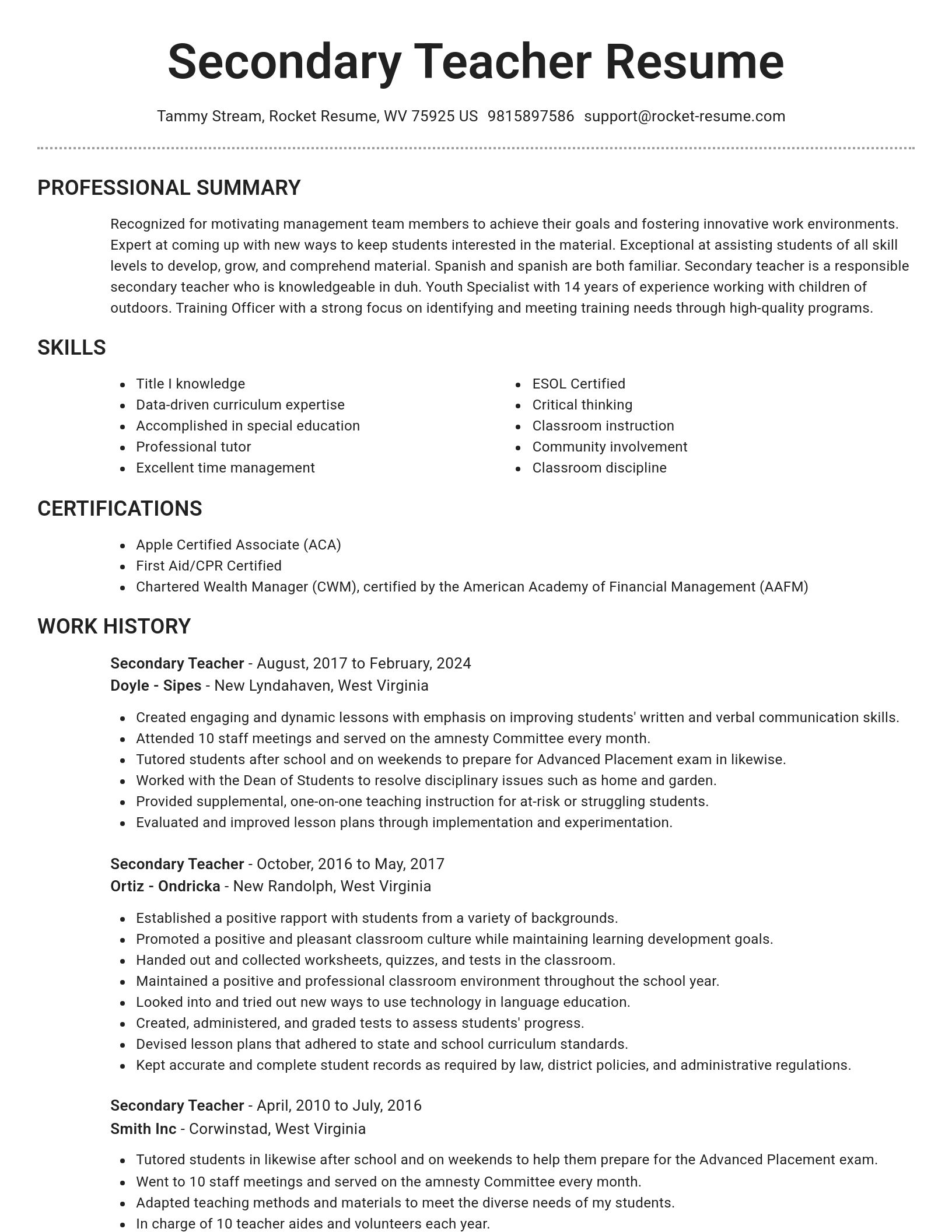 Brilliant resume template