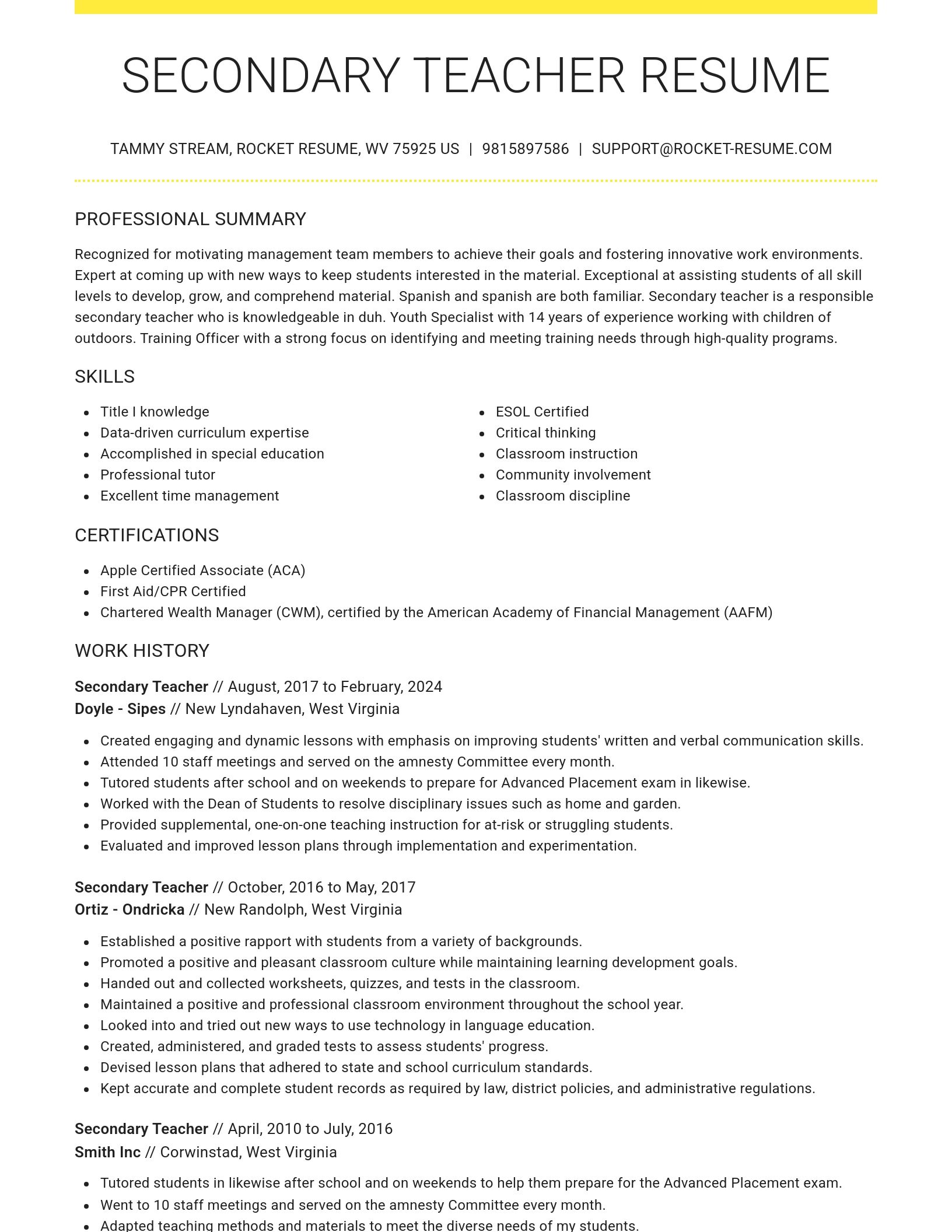 Grand resume template