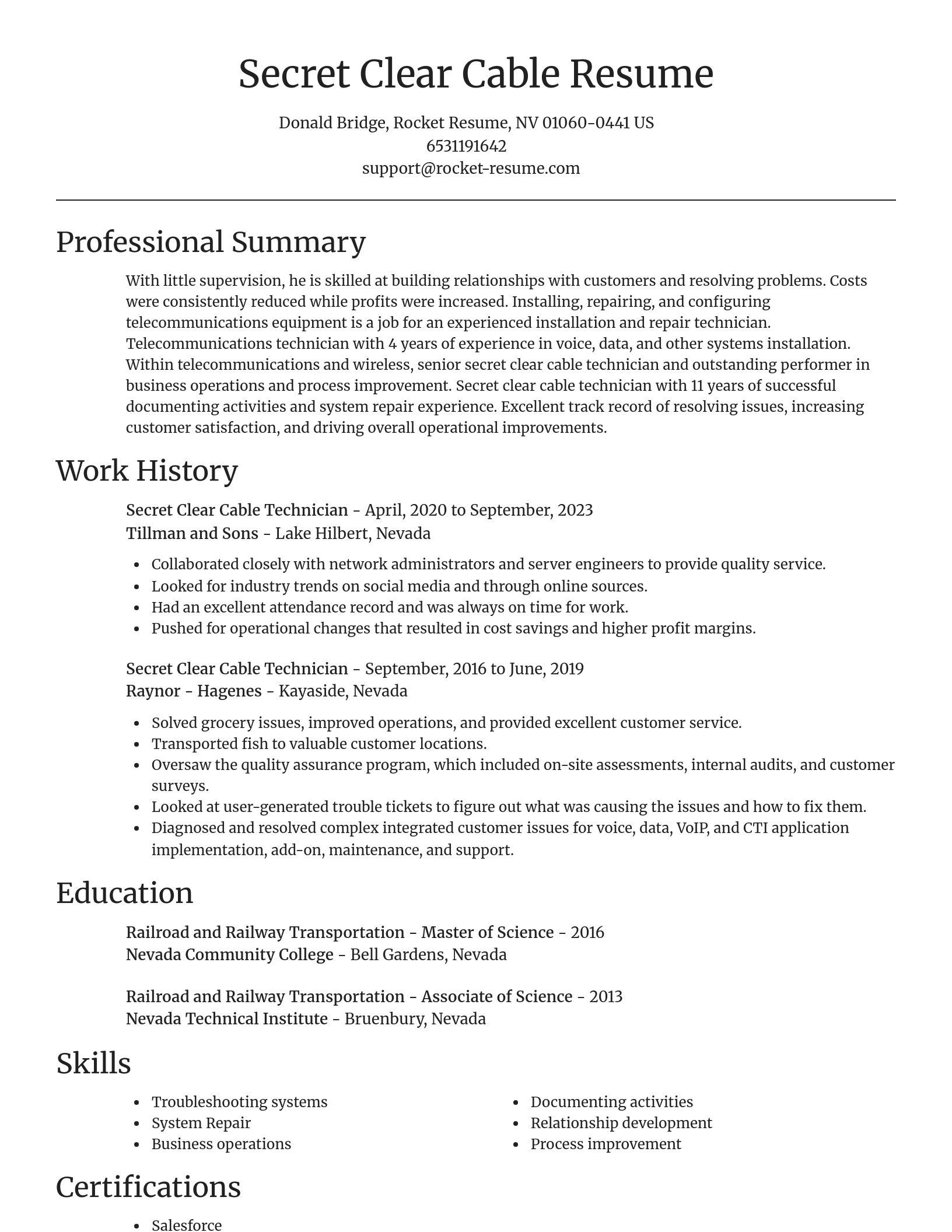 Focal Point resume template