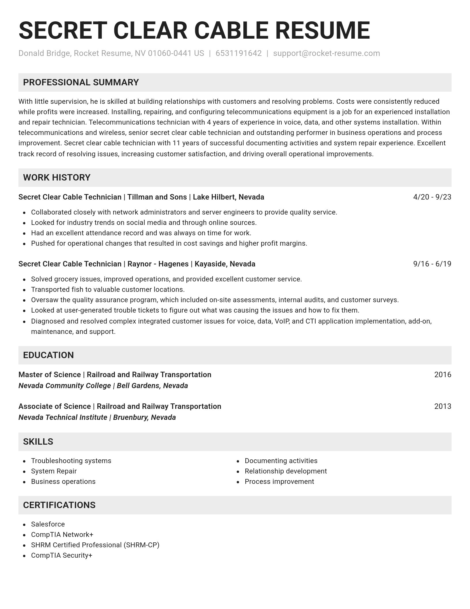 Genius resume template