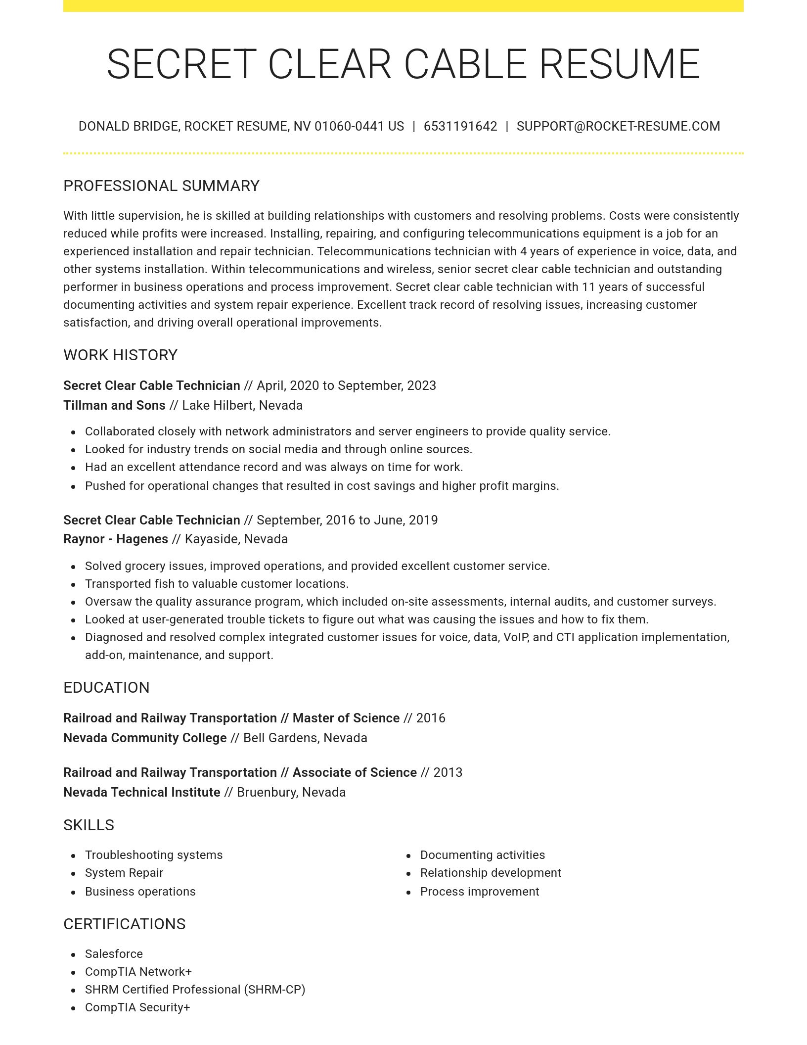 Grand resume template