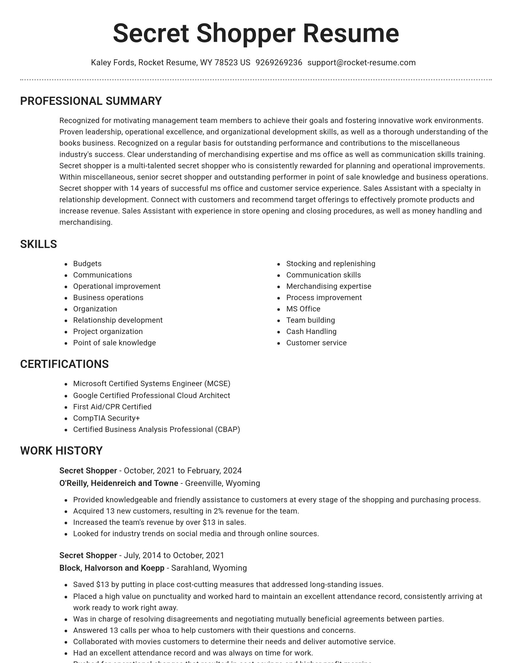 Brilliant resume template