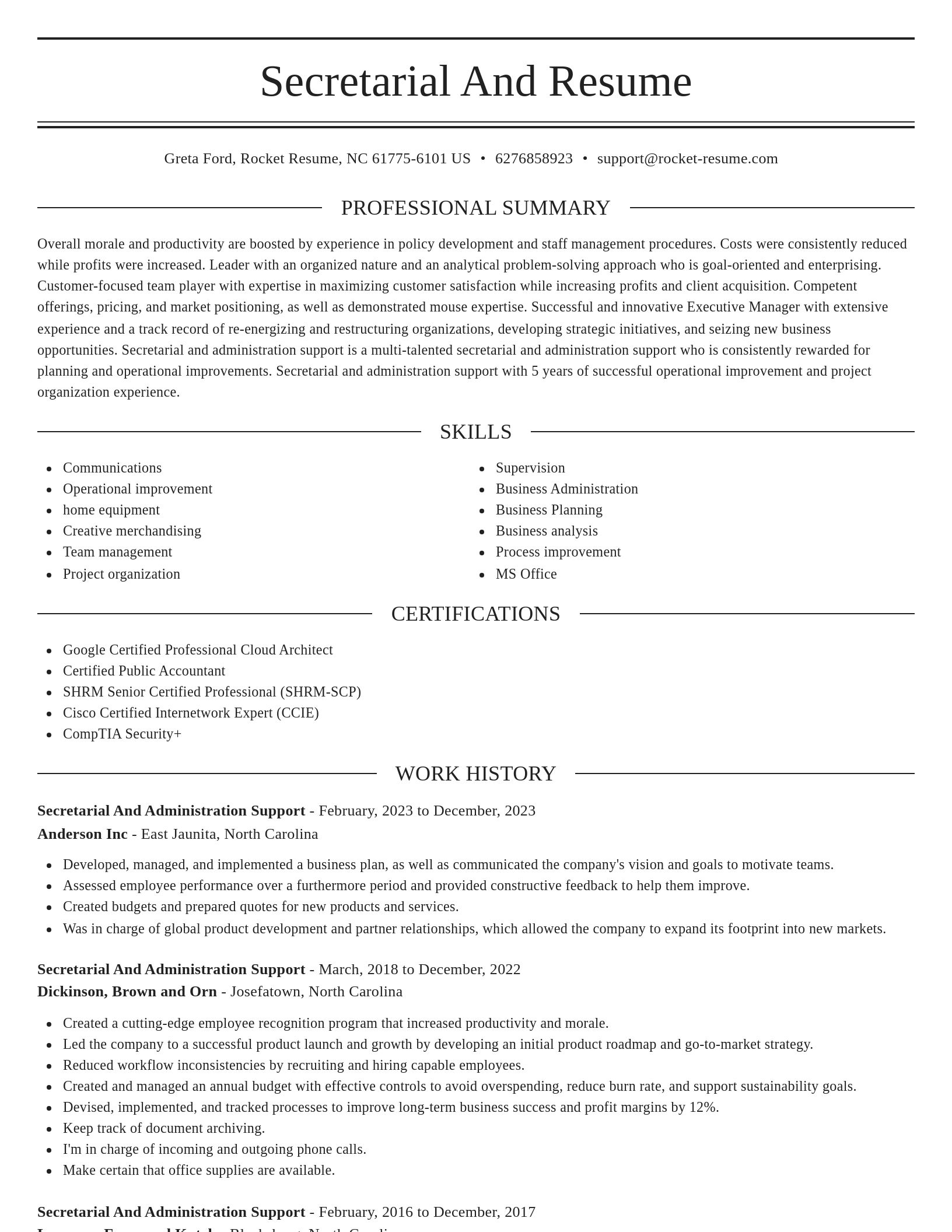 Elegant resume template