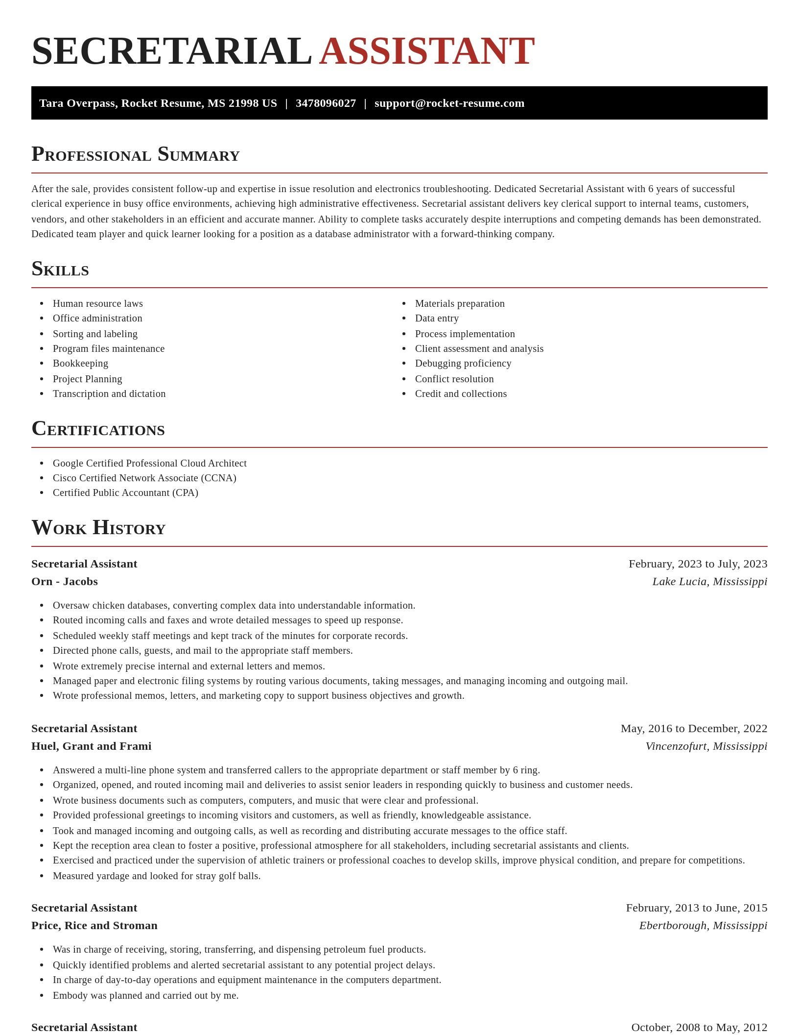 Exquisite resume template