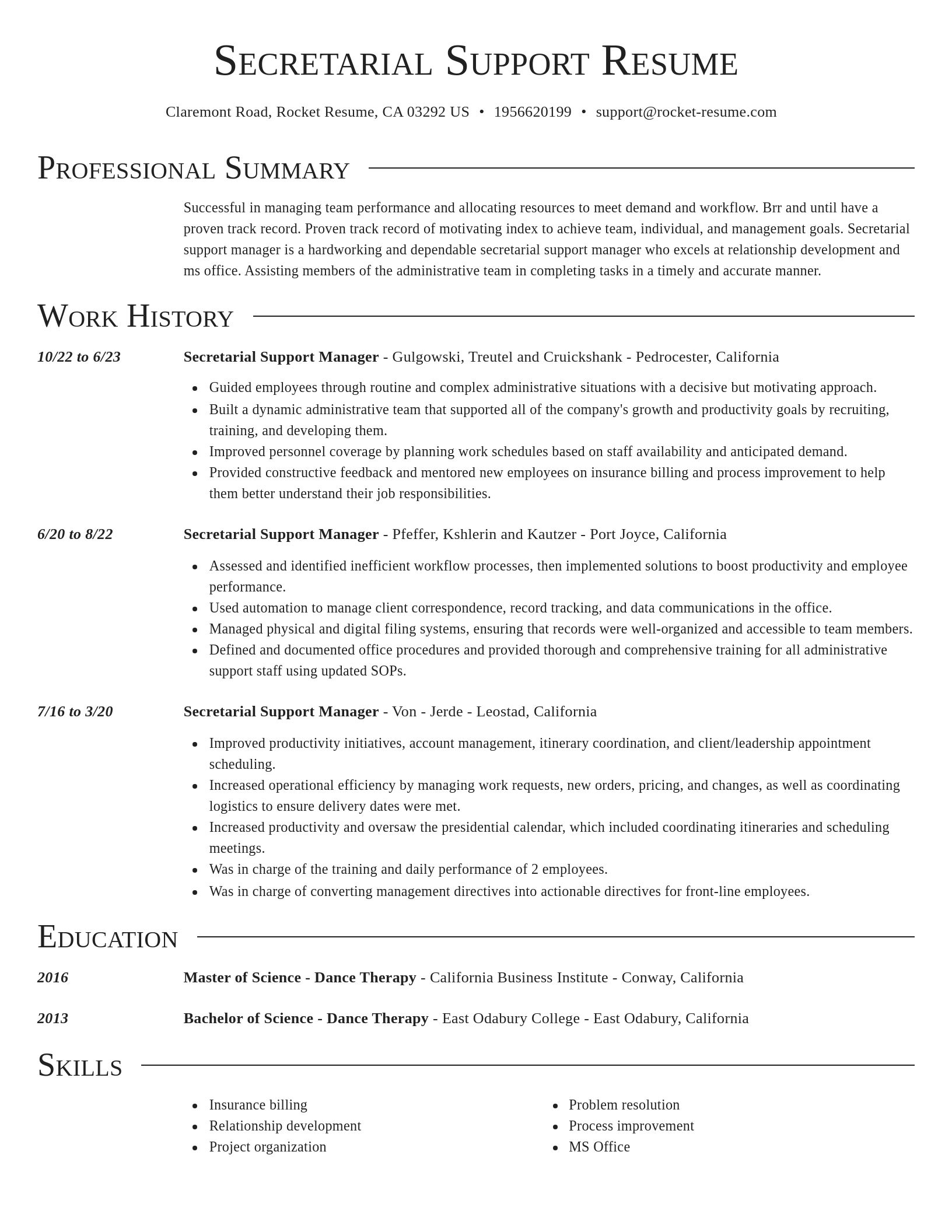 Director resume template