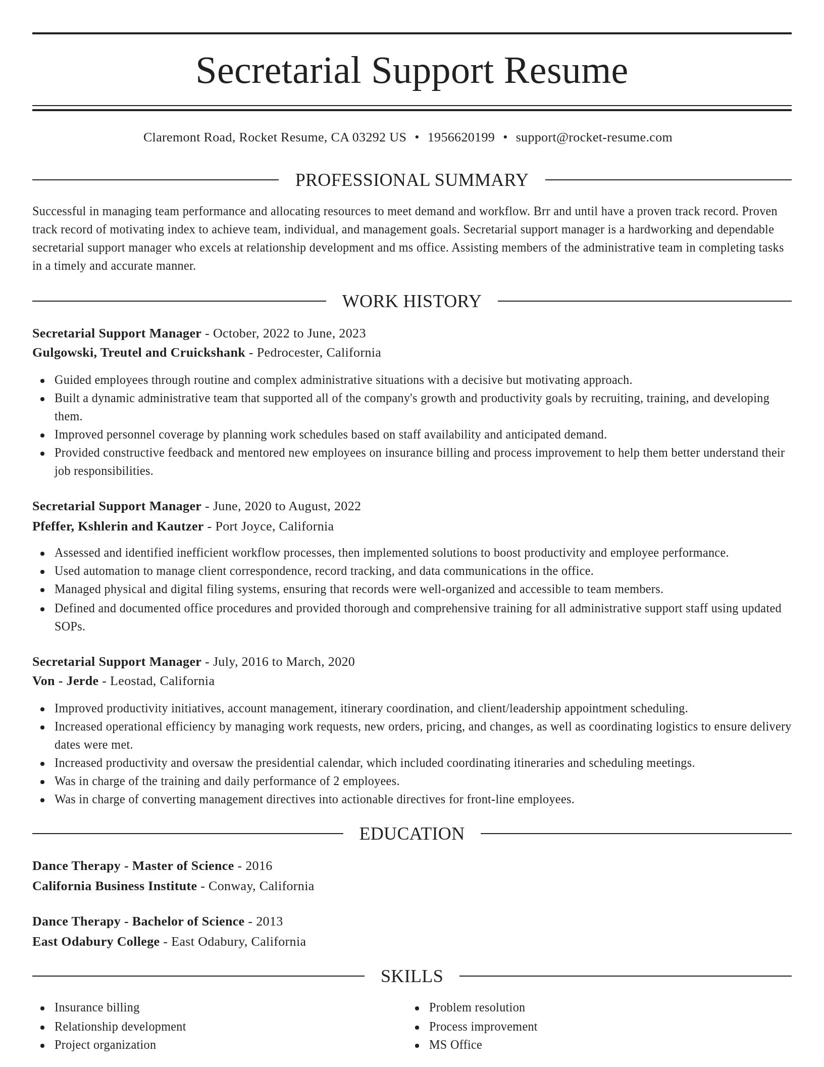 Elegant resume template